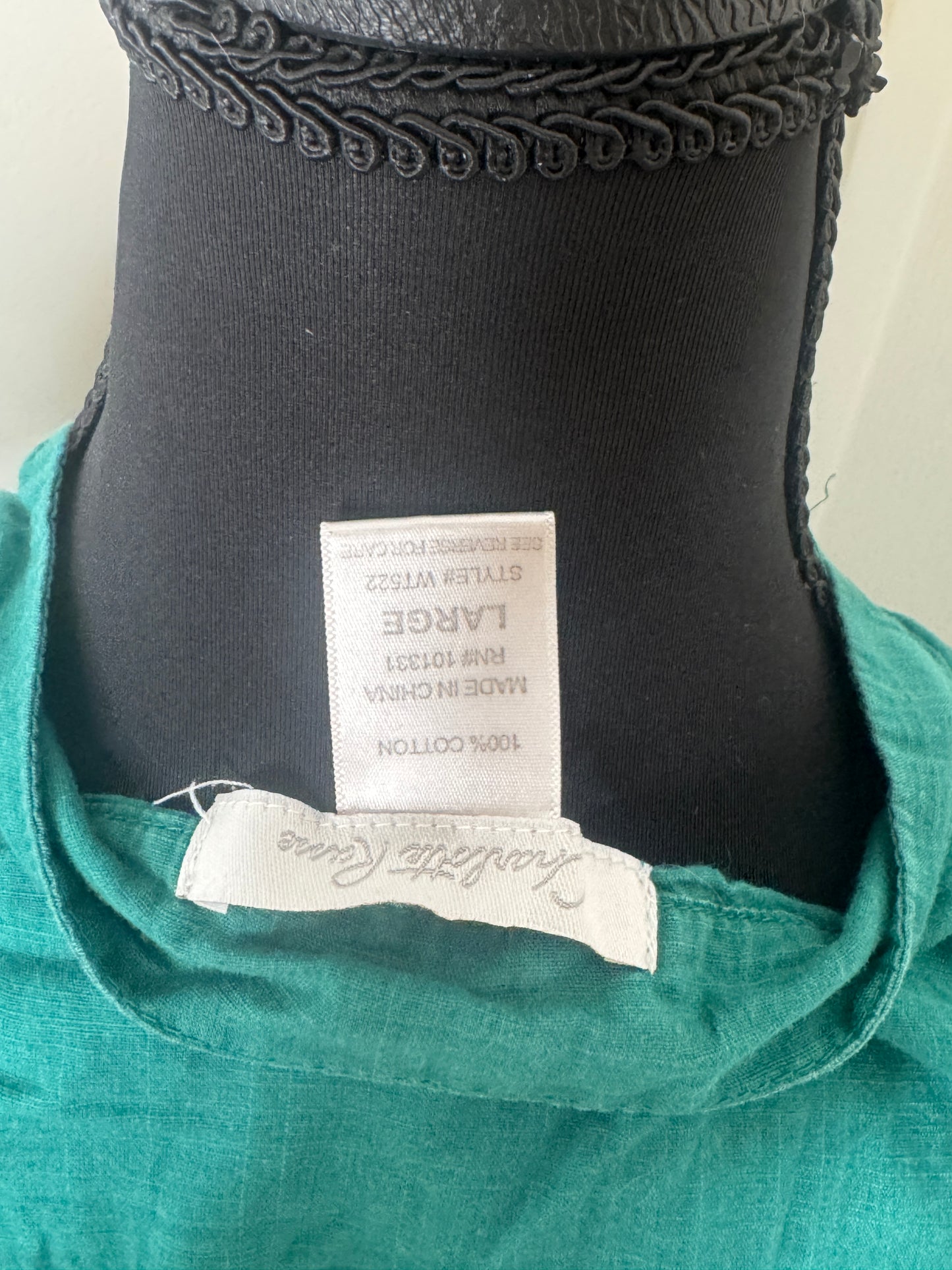Green Charlotte Russe Blouse, Size Large