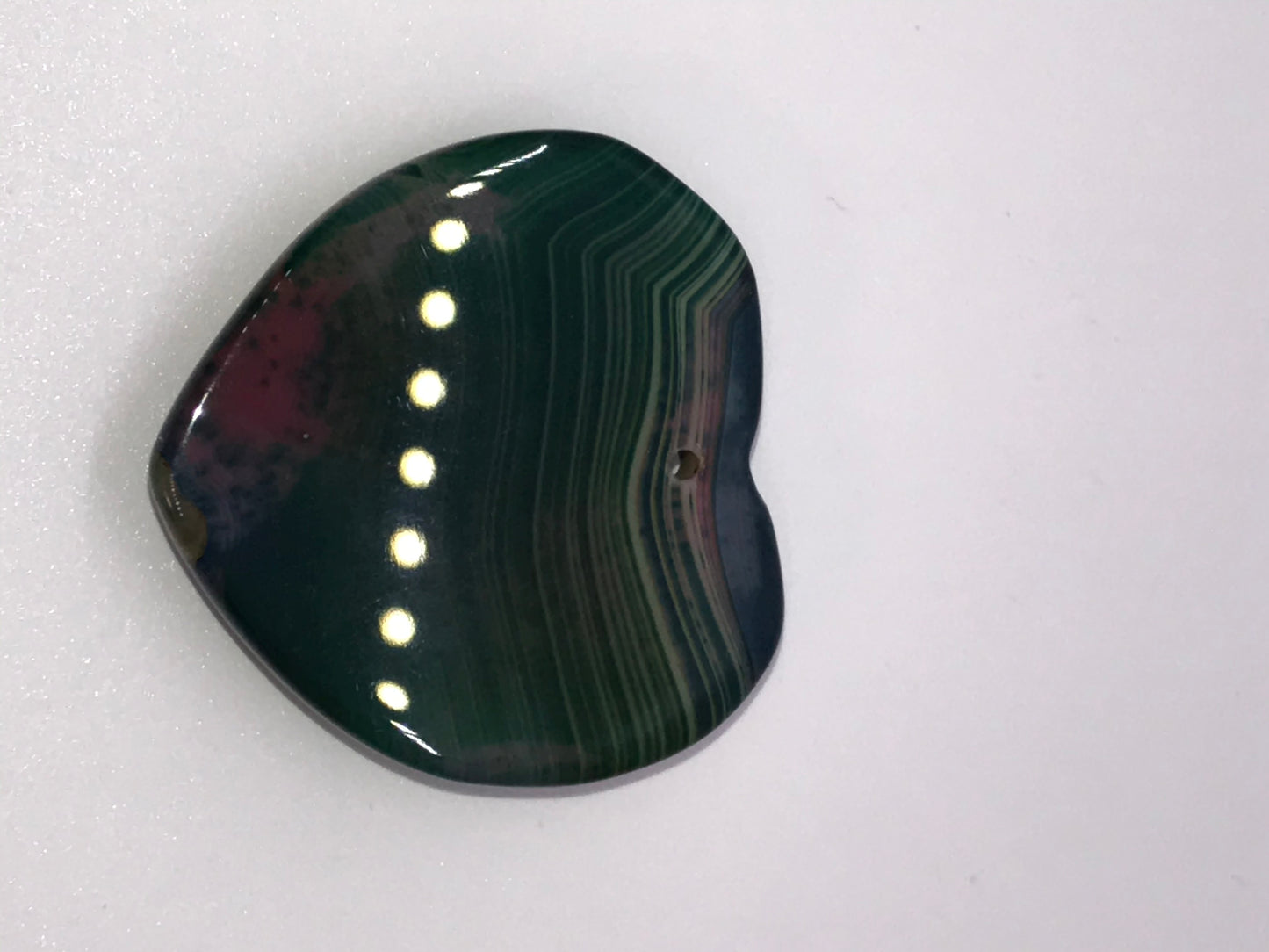 Green Onyx Agate Heart Pendant