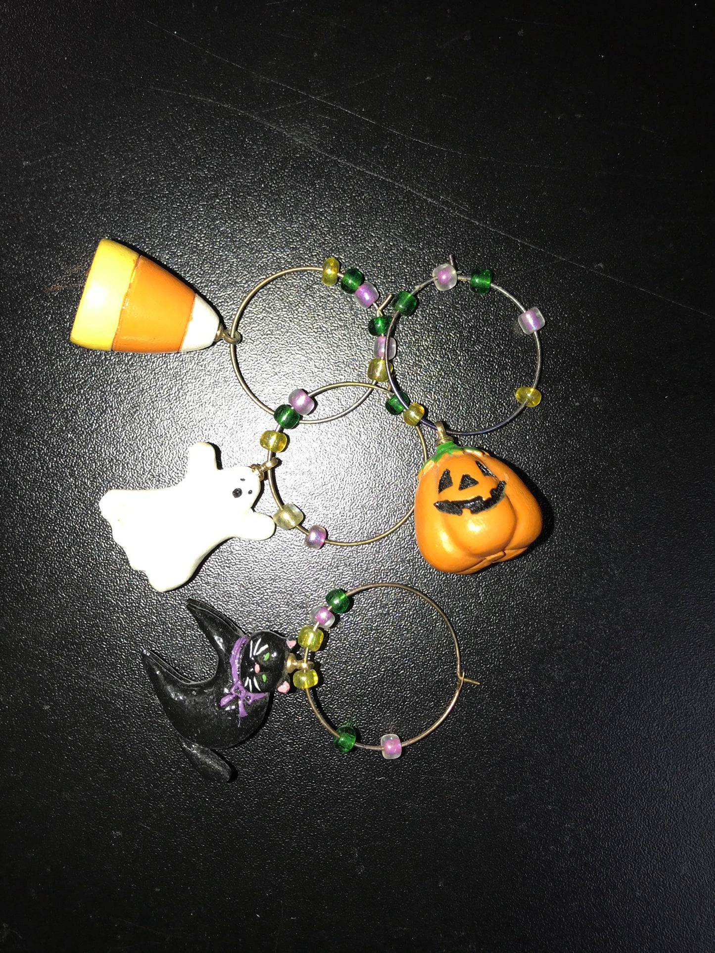 Halloween Wine Glass Stem Charms