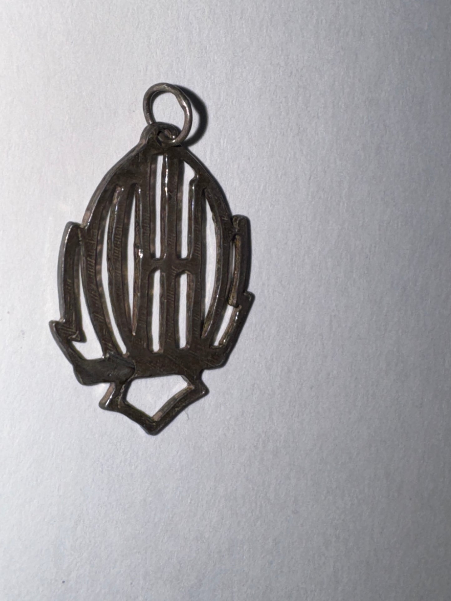 Open Sterling Silver Harley Davidson Pendant