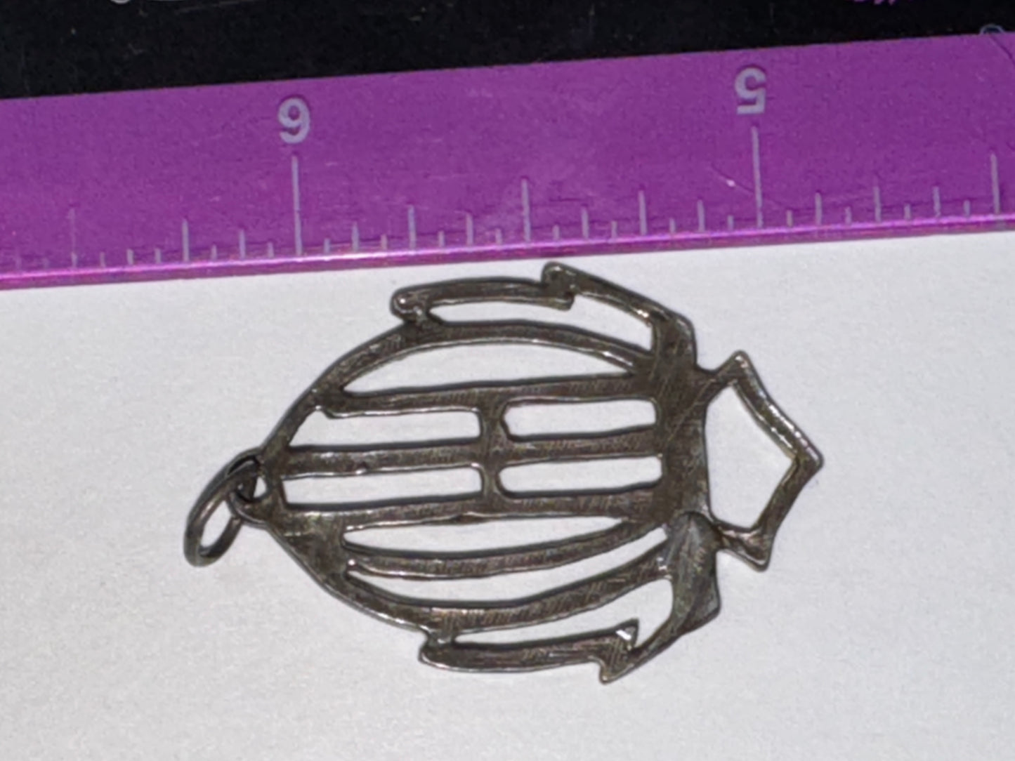 Open Sterling Silver Harley Davidson Pendant