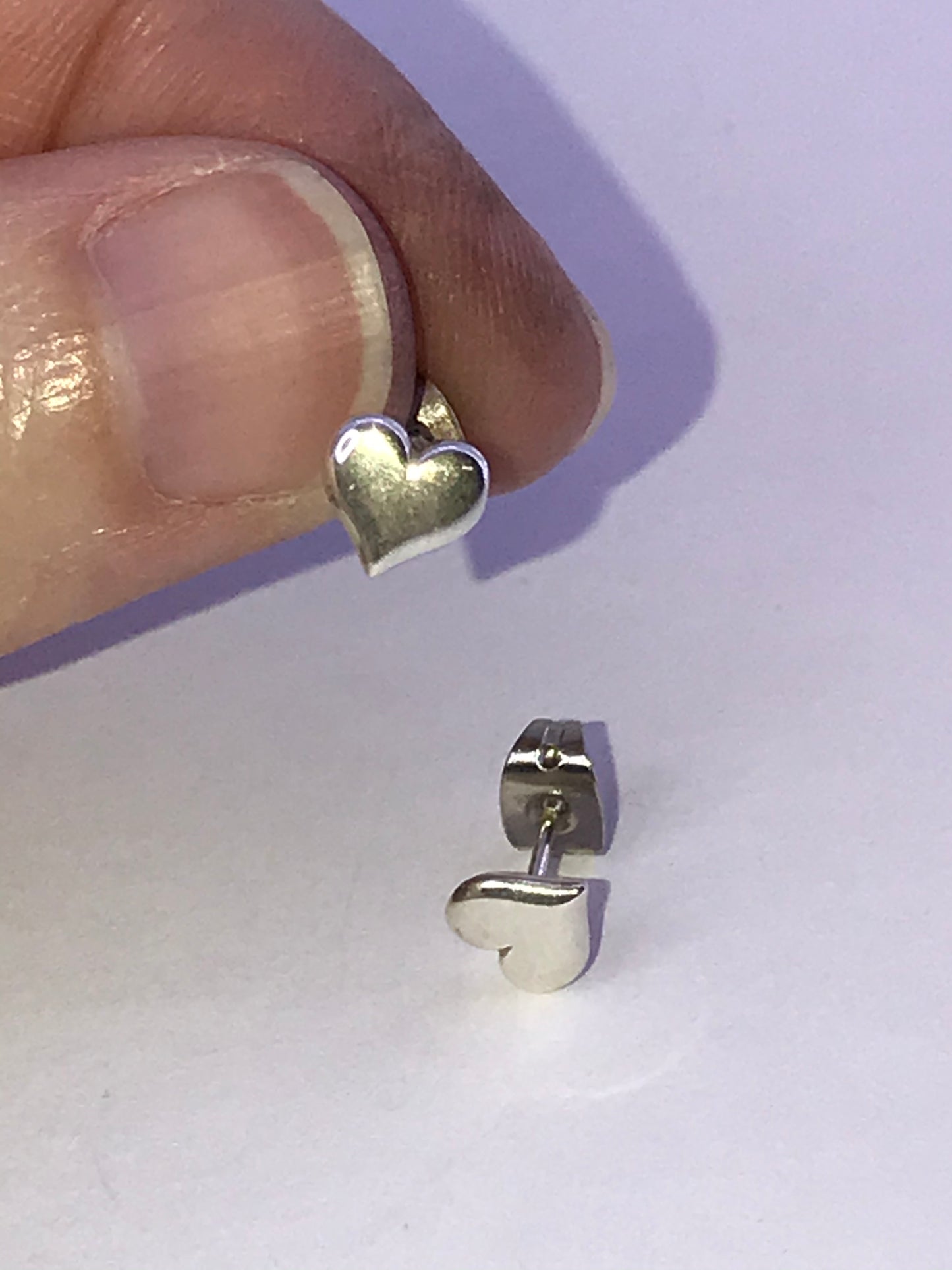 Sterling Silver Heart Post Earring