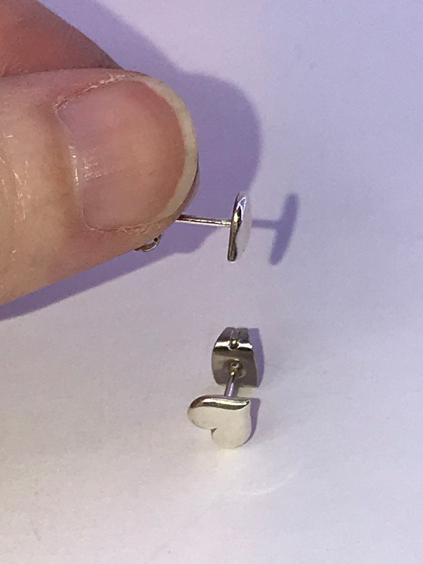 Sterling Silver Heart Post Earring