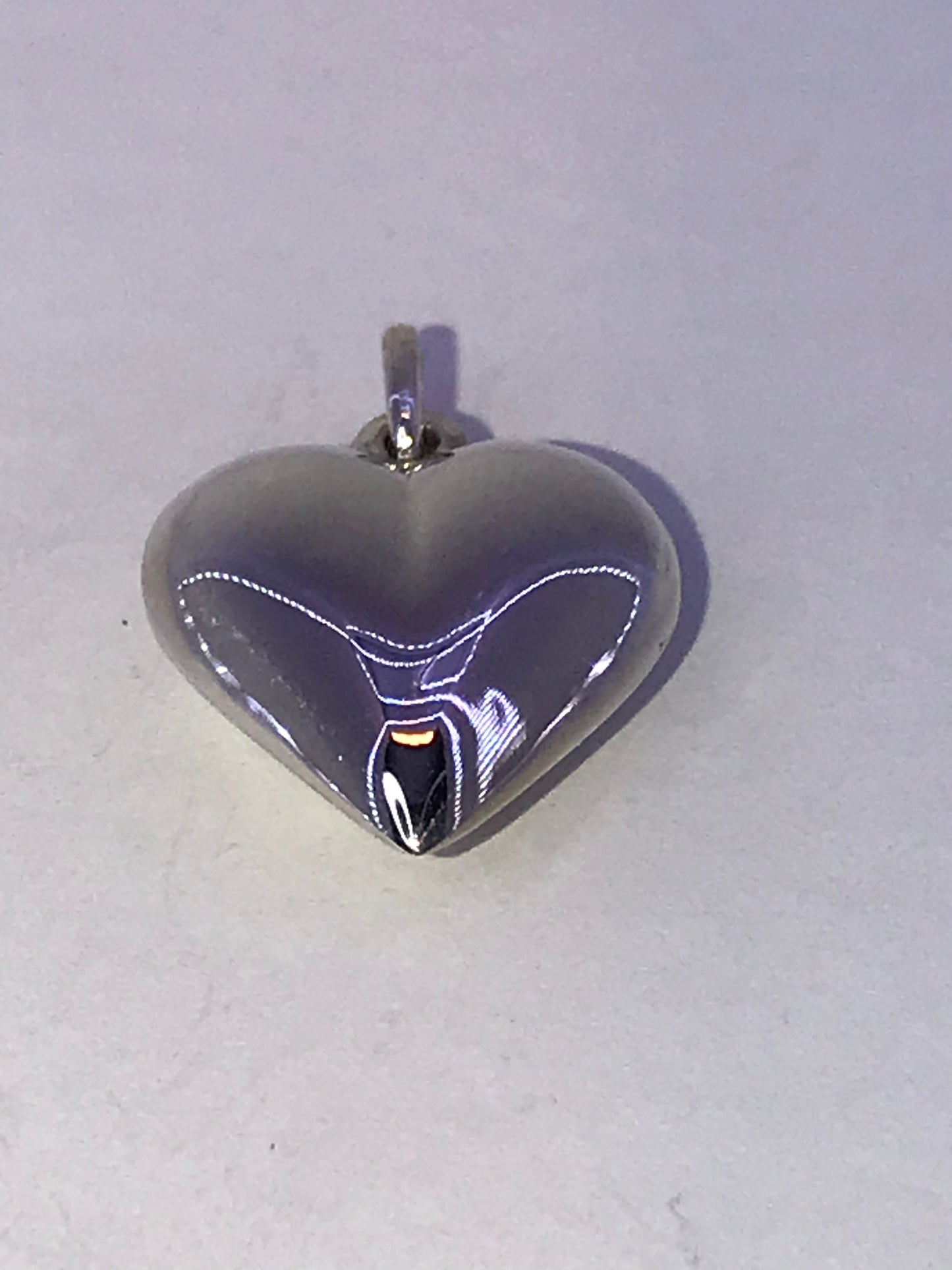 Sterling Silver Puffed Heart Pendant