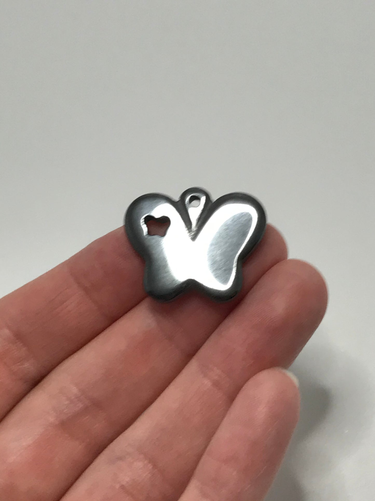 Hematite Butterfly Pendant