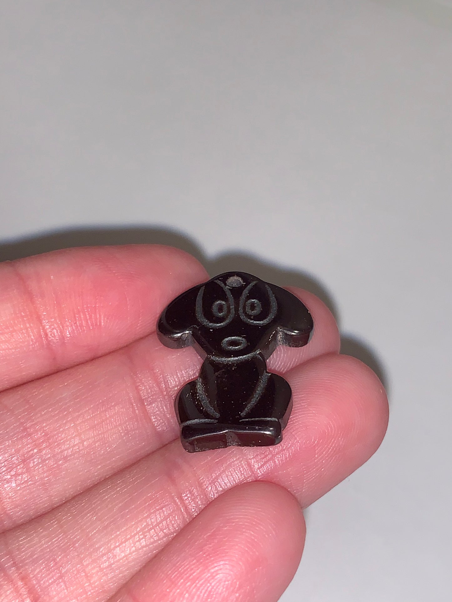 Hematite Dog Pendant