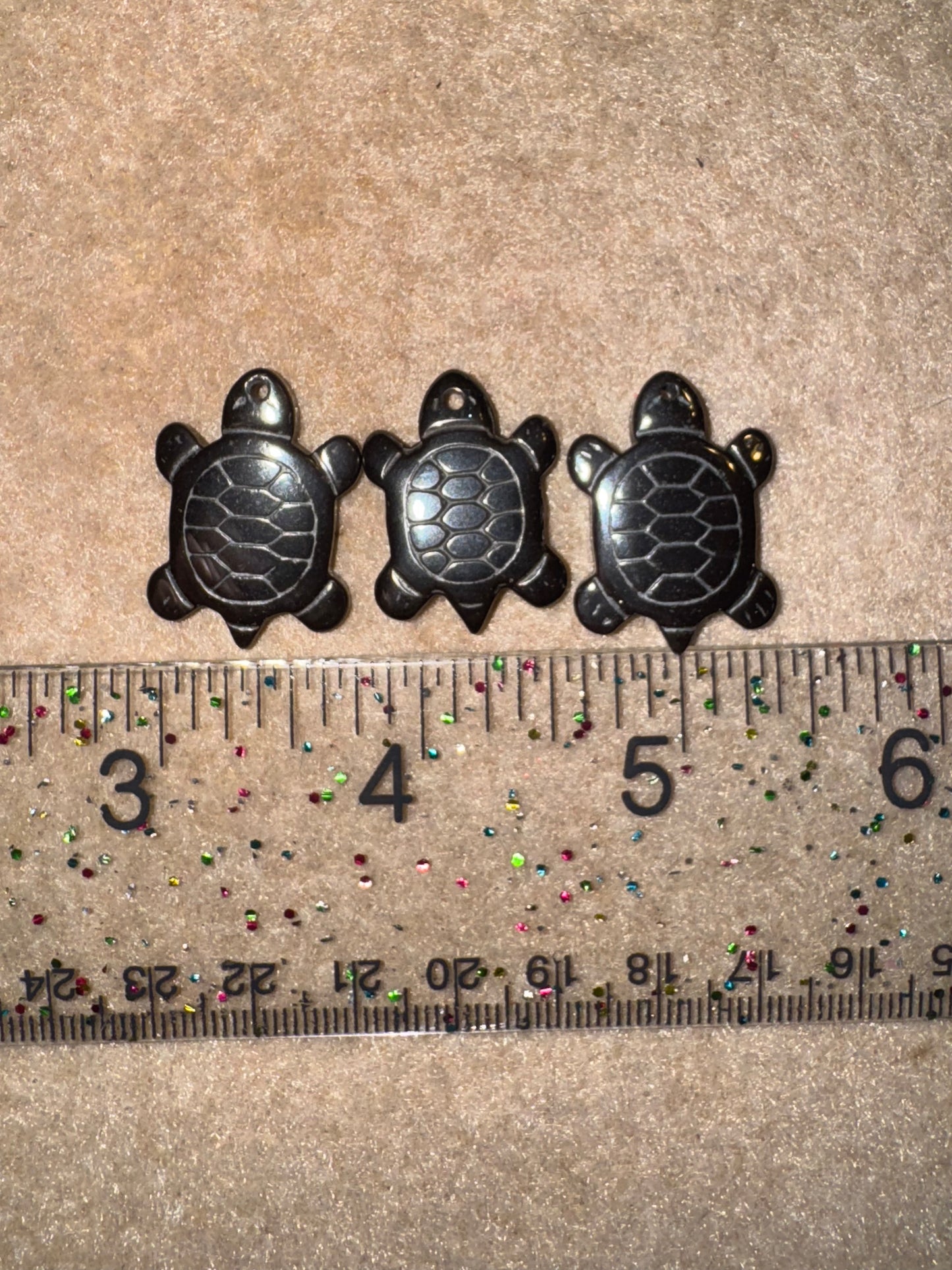Hematite Turtle Pendant