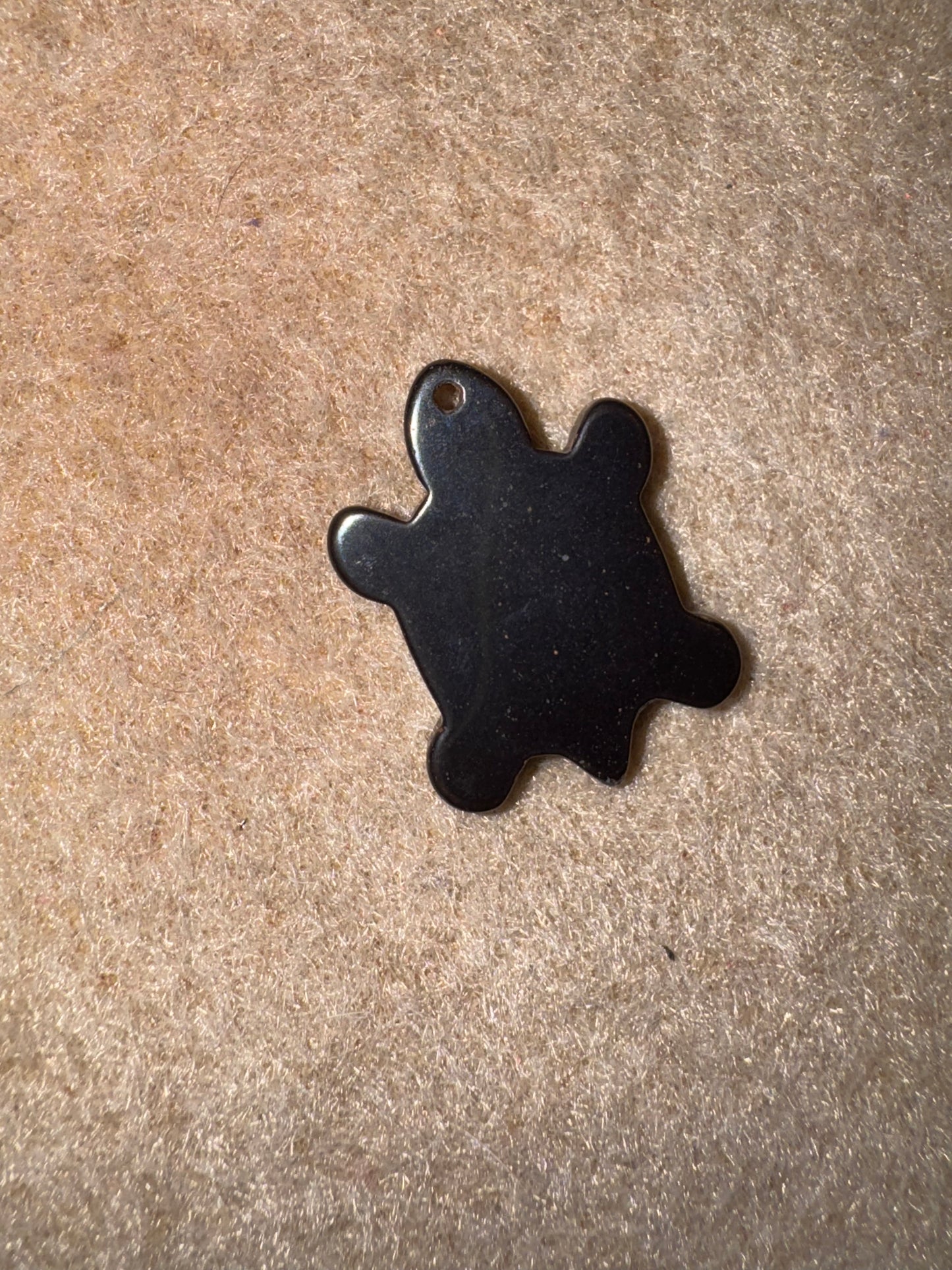 Hematite Turtle Pendant