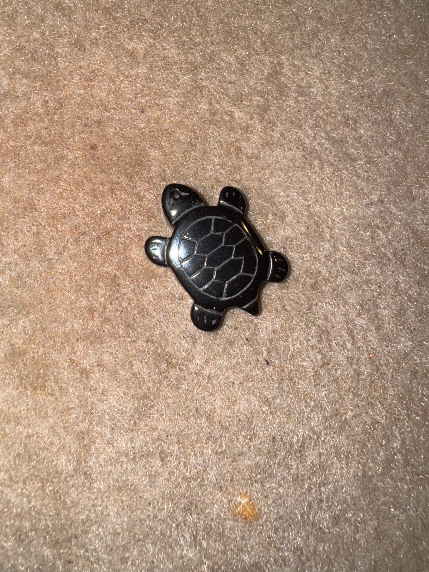 Hematite Turtle Pendant