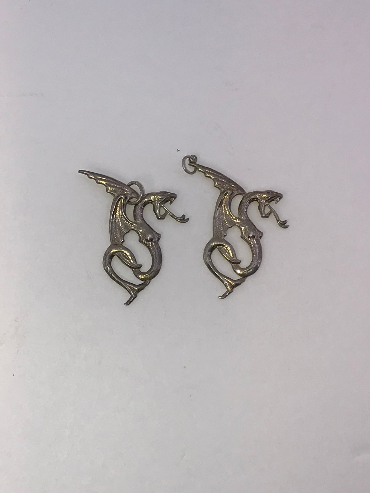 Sterling Silver Hissy Dragon Pendant, Small