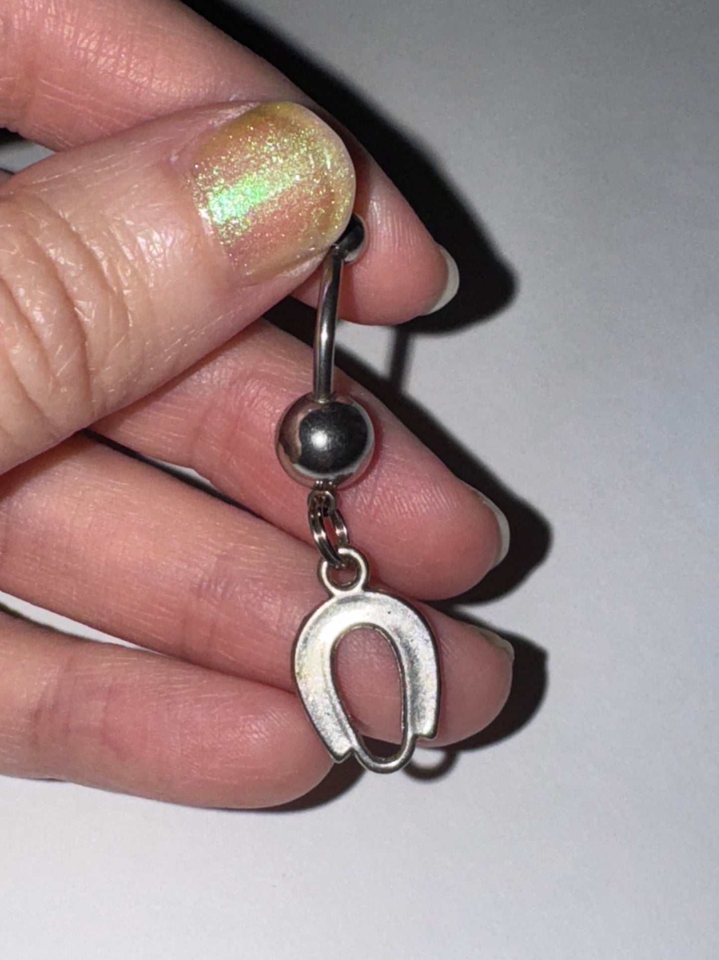 Horseshoe Dangle Belly Ring