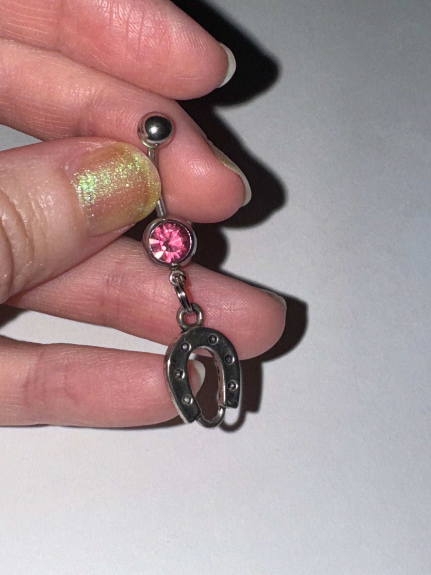 Horseshoe Dangle Belly Ring