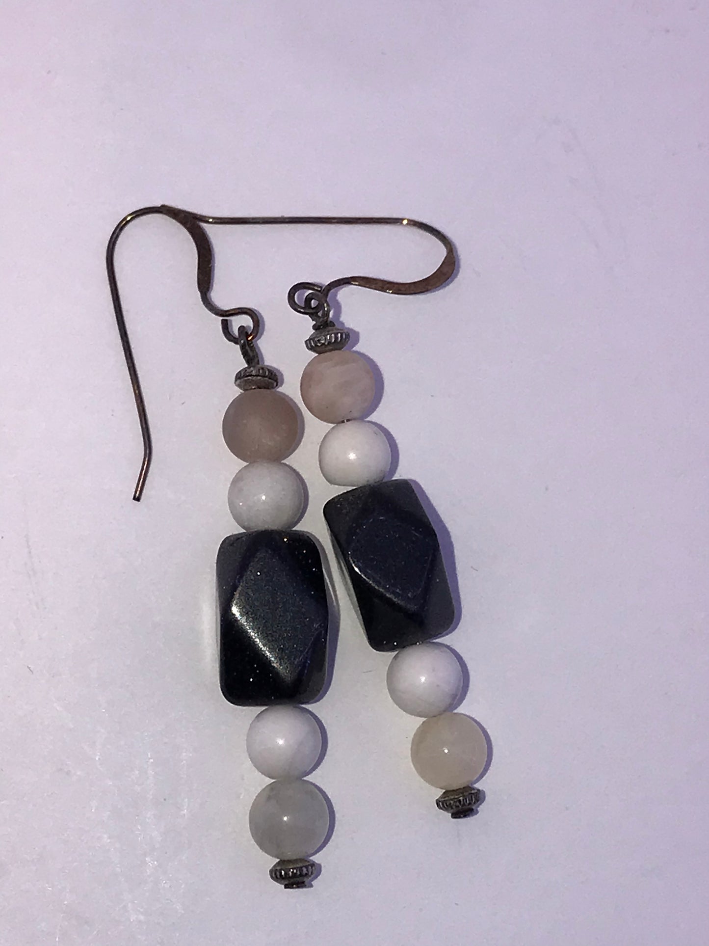 Jasper and Blue Goldstone Earrings