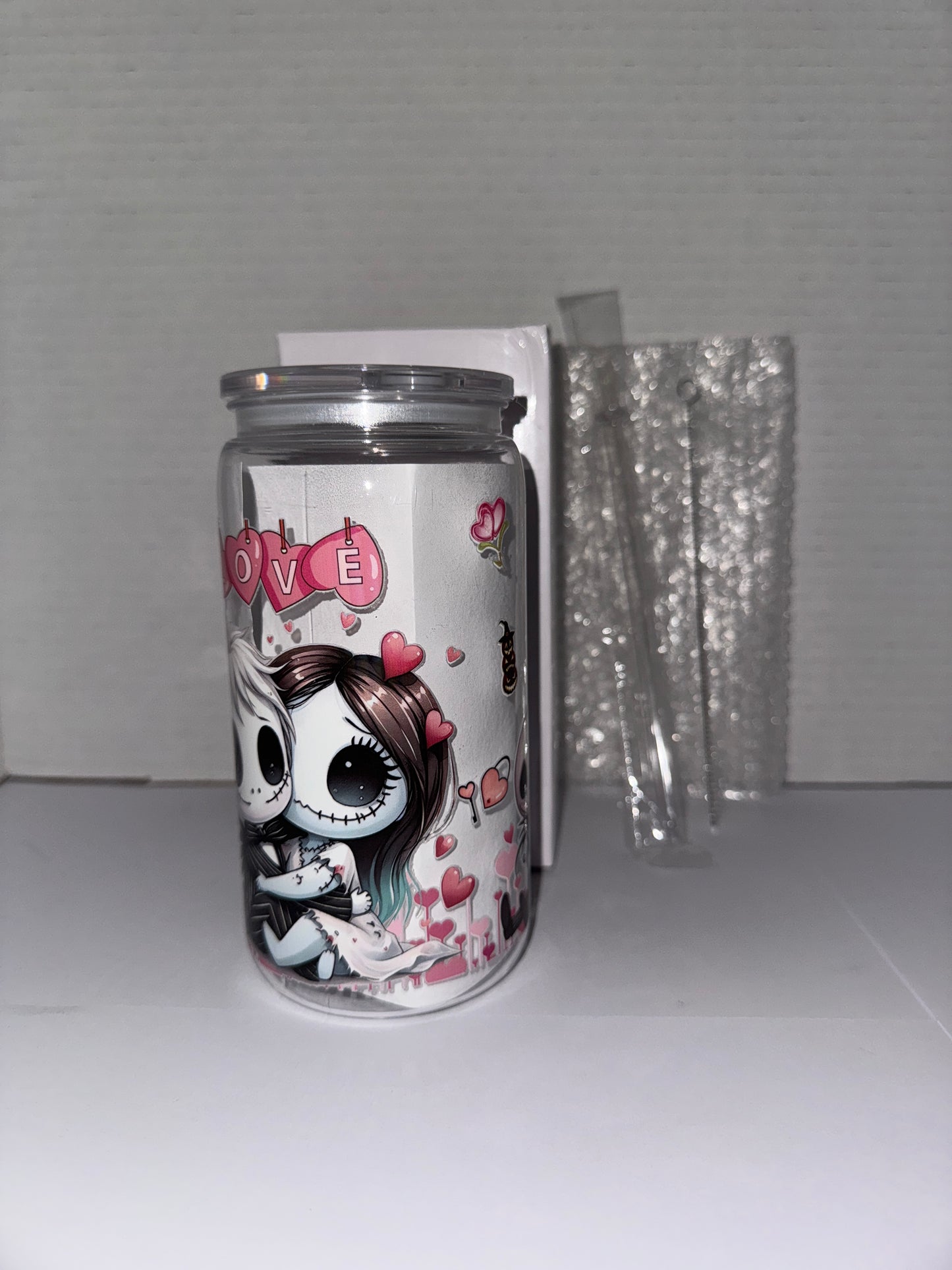 Halloween Love Dolls 16 Oz Plastic Cup, With Love hearts