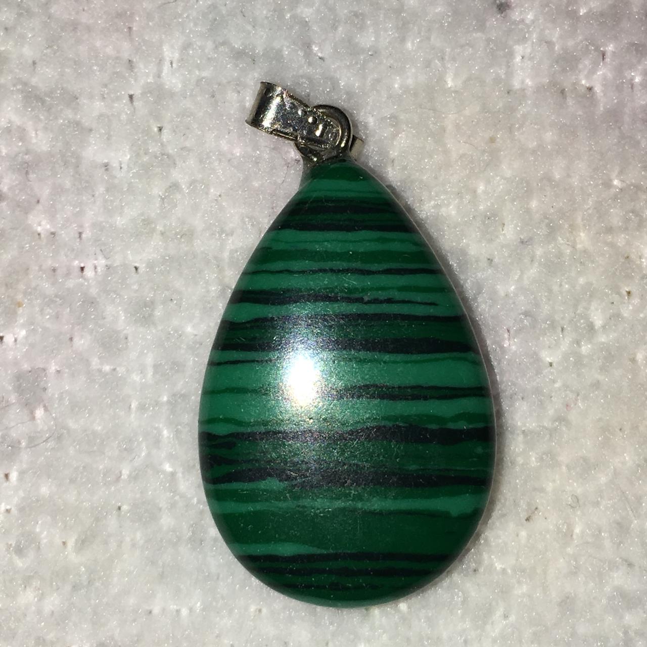 Teardrop Malachite Pendant