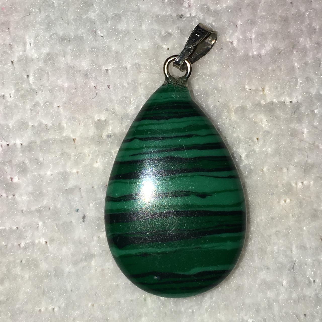 Teardrop Malachite Pendant