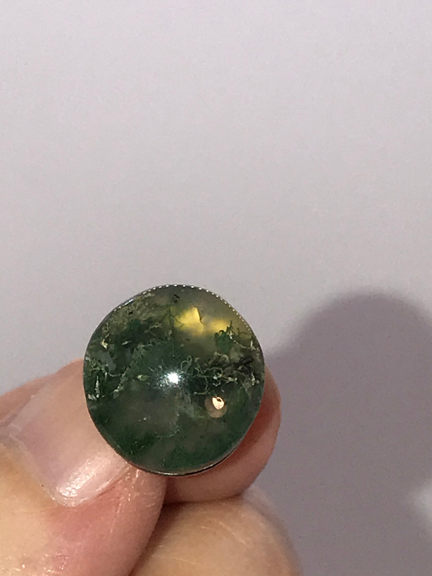 Moss Agate Cabochon Pins