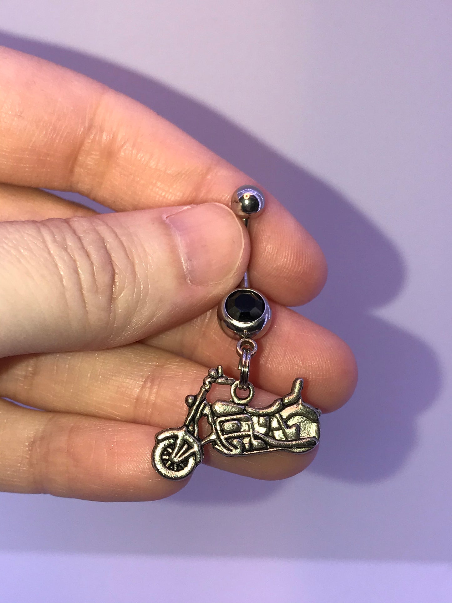 Motorcycle Dangle Belly Ring
