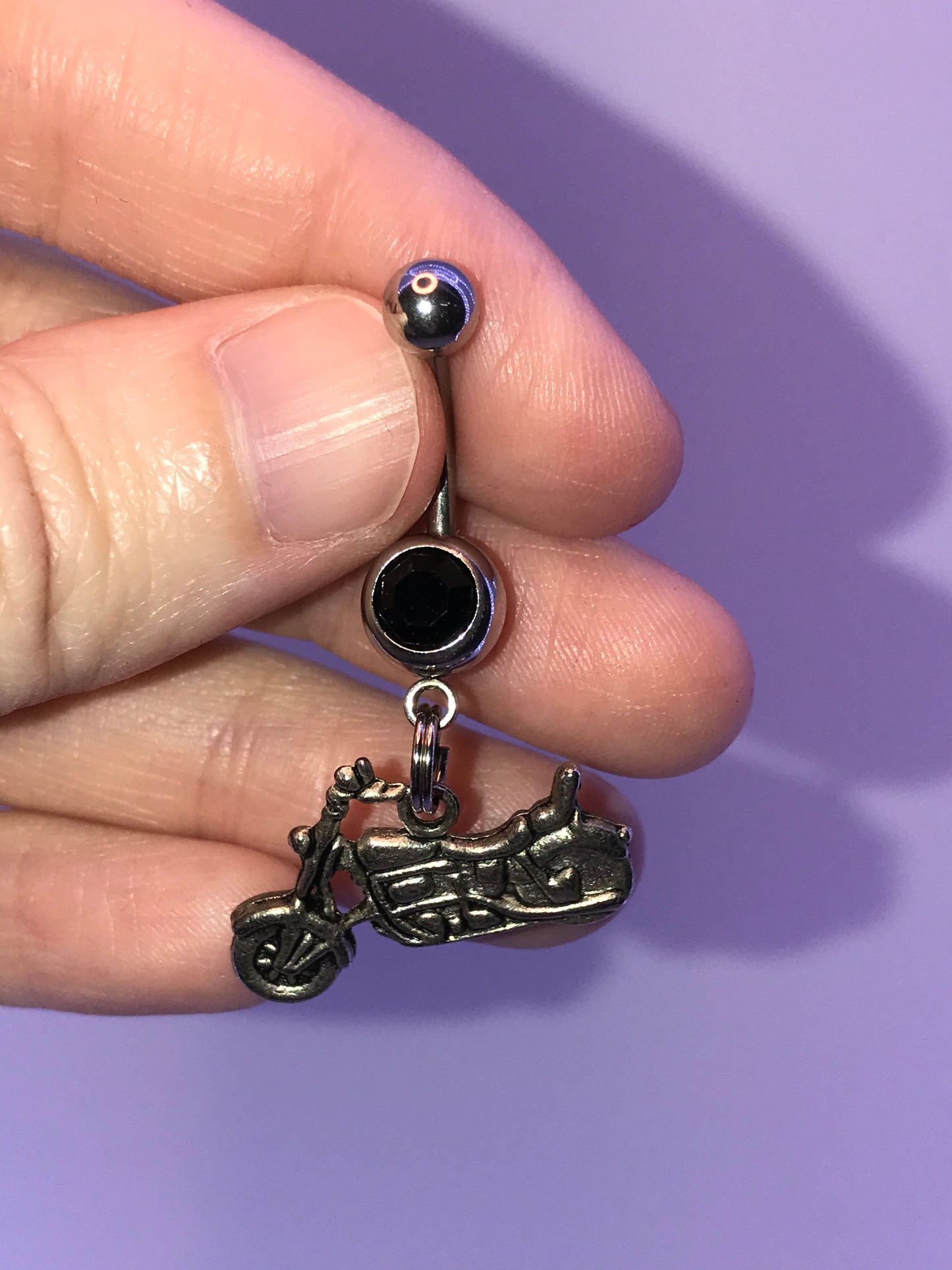 Motorcycle Dangle Belly Ring