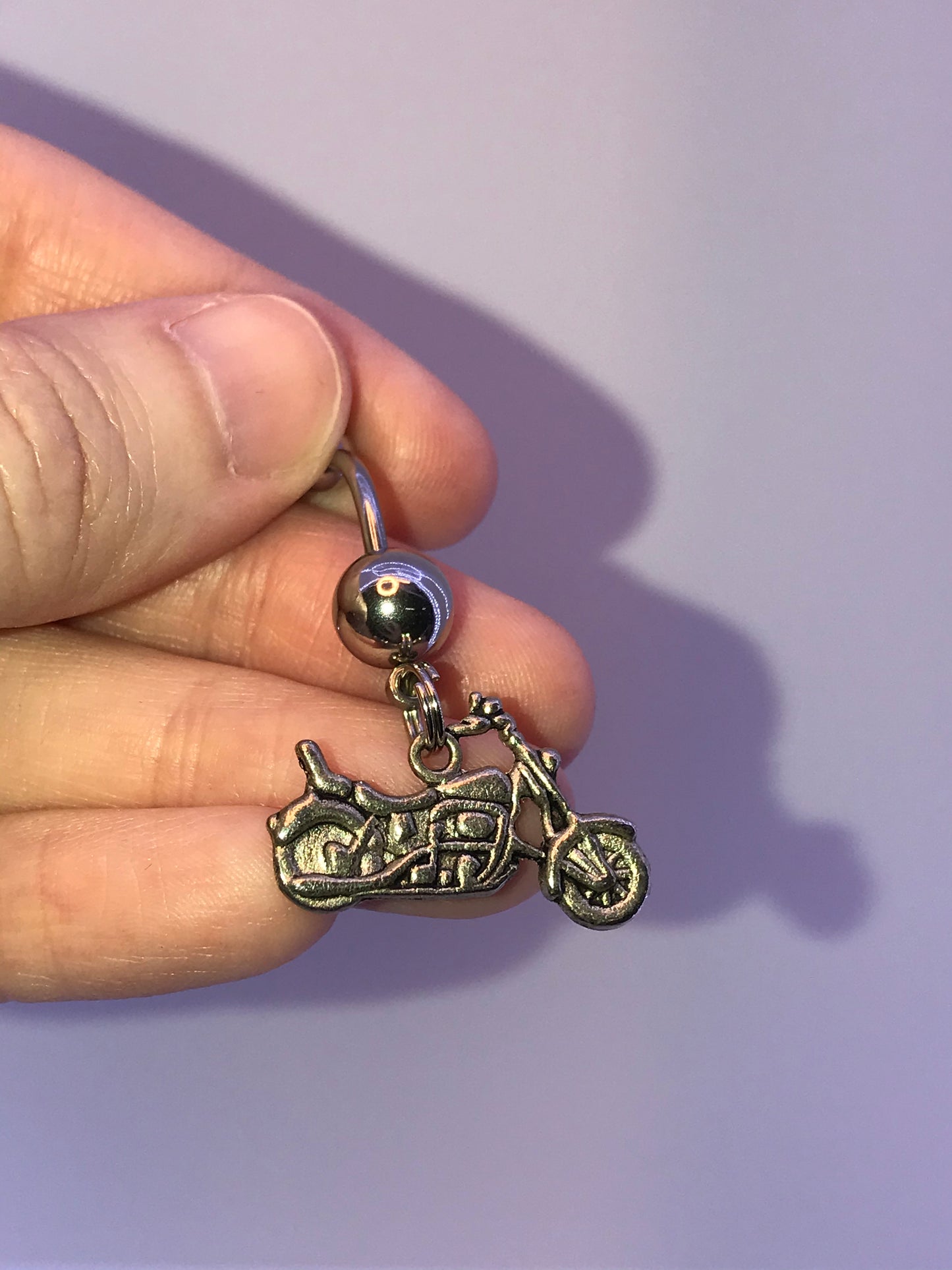 Motorcycle Dangle Belly Ring