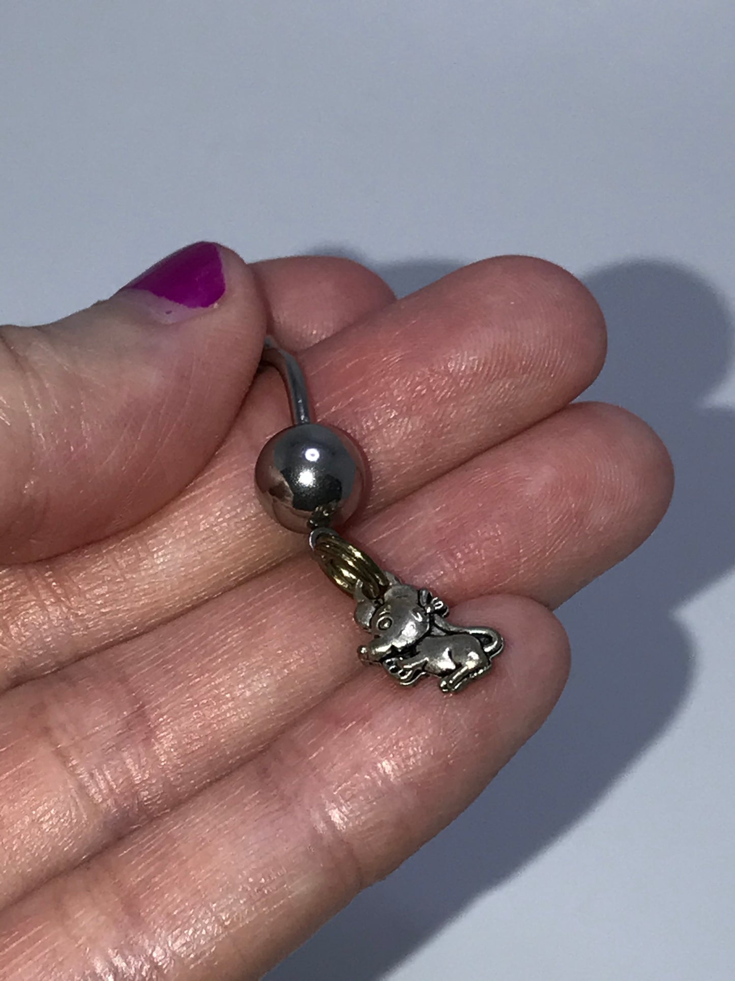 Mouse Dangle Belly Ring