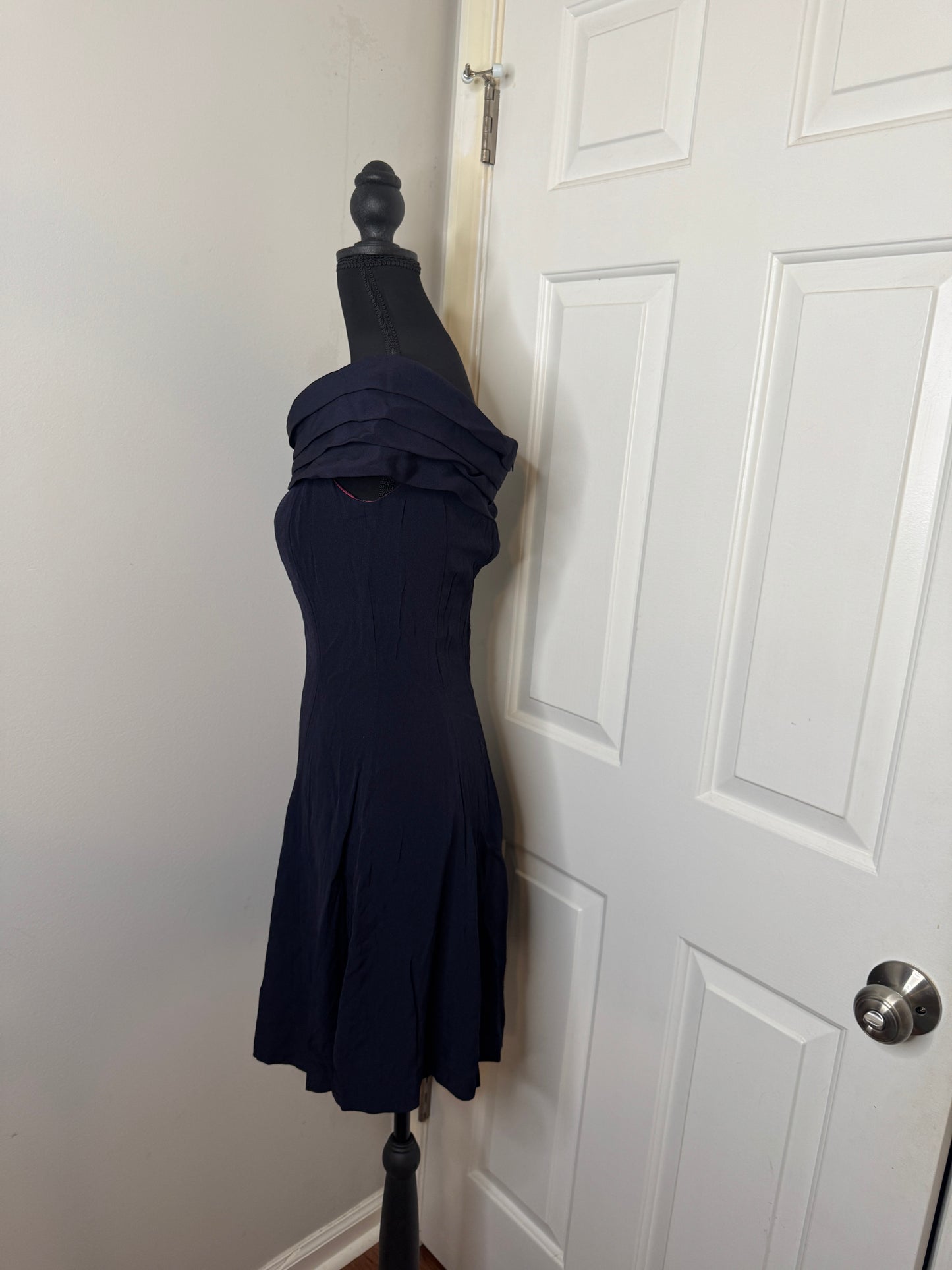 Navy Blue Formal Dress by Anne Taylor and Tahari, Size 4