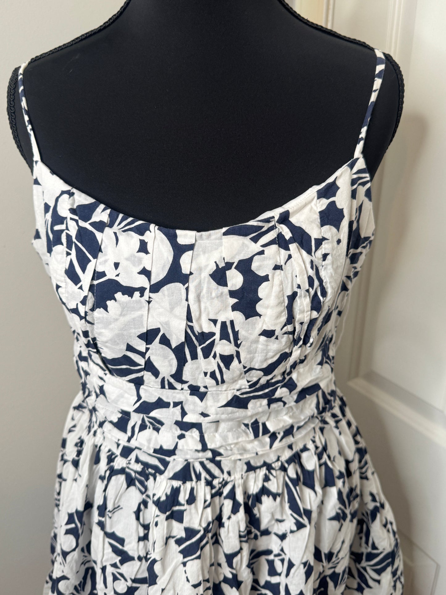 Navy Blue and White Dress by New York & Company, Size 8