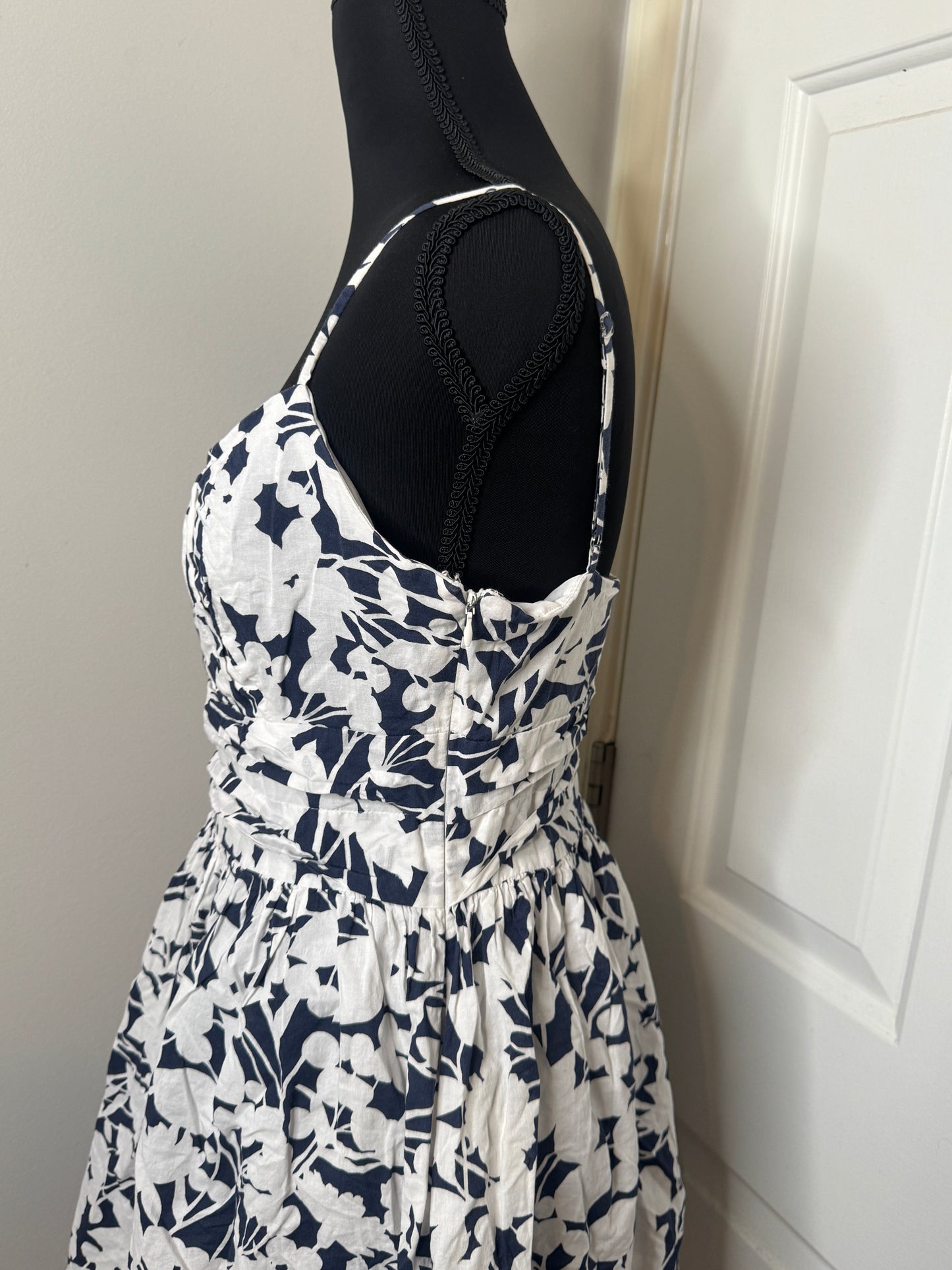 Navy Blue and White Dress by New York & Company, Size 8