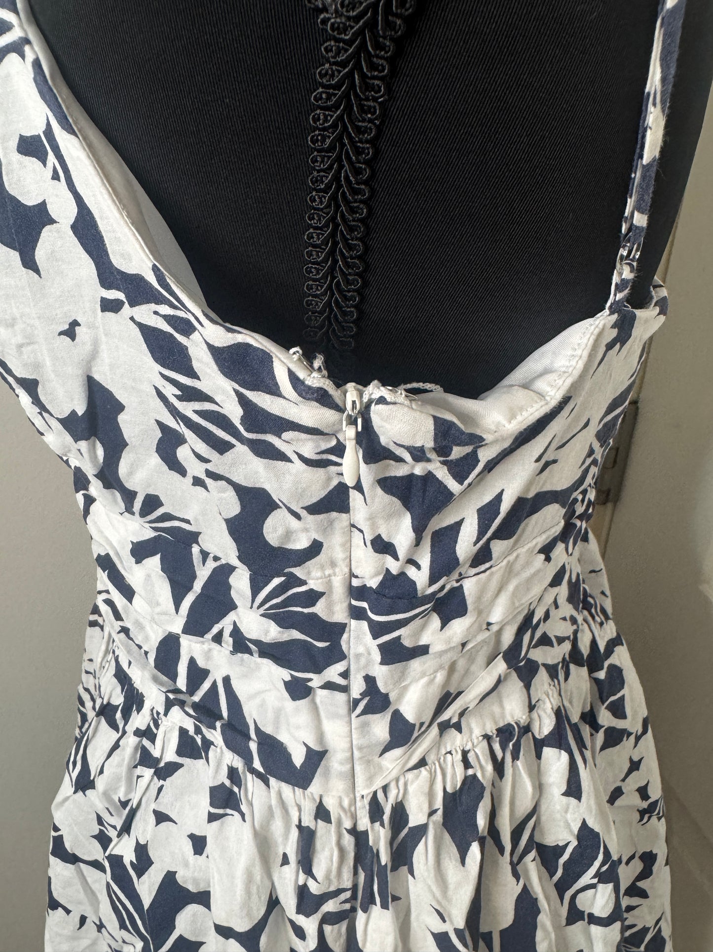 Navy Blue and White Dress by New York & Company, Size 8