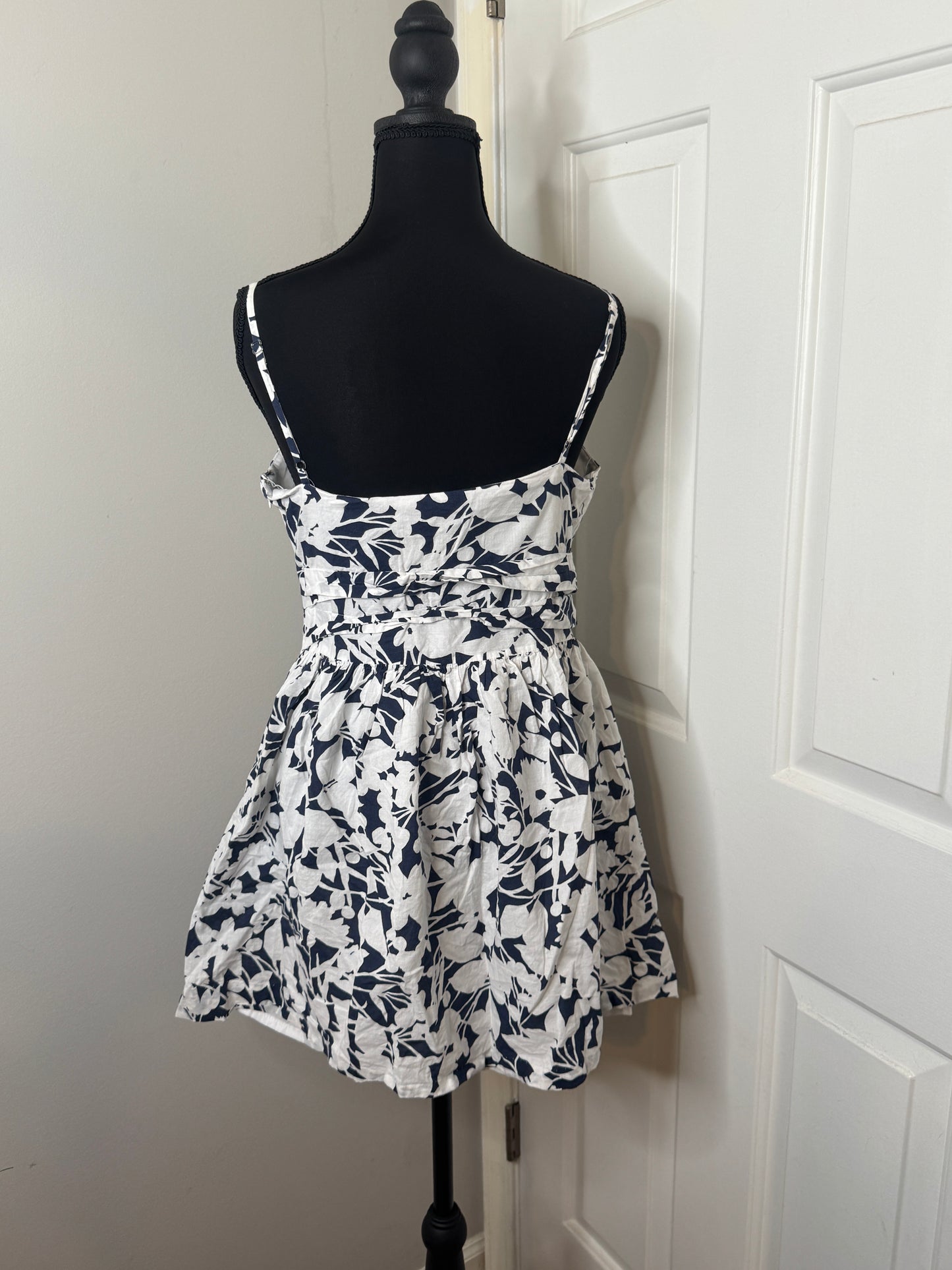 Navy Blue and White Dress by New York & Company, Size 8