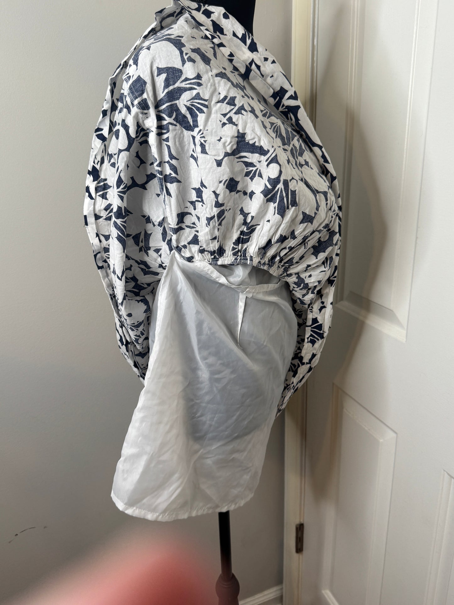 Navy Blue and White Dress by New York & Company, Size 8