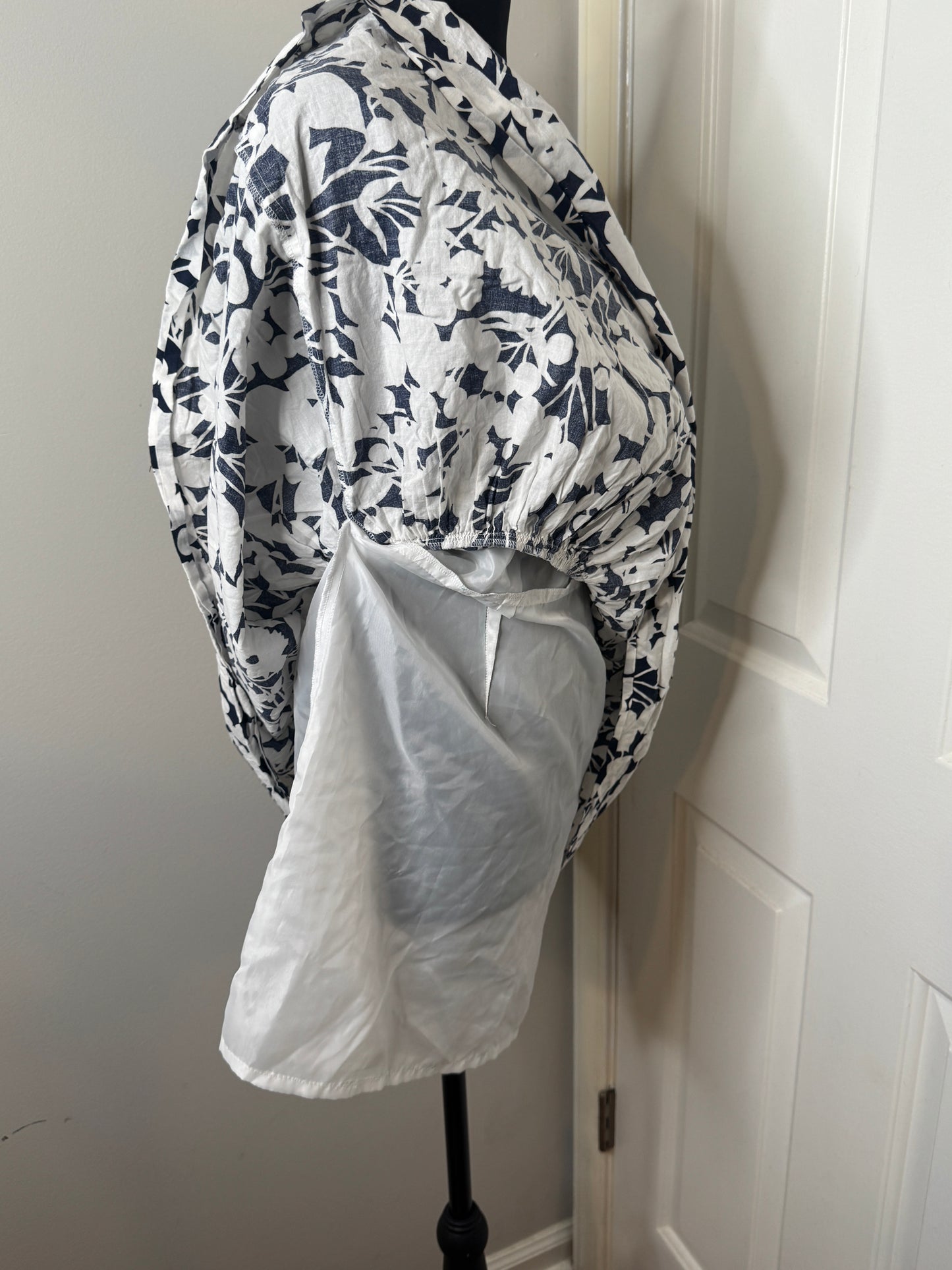 Navy Blue and White Dress by New York & Company, Size 8
