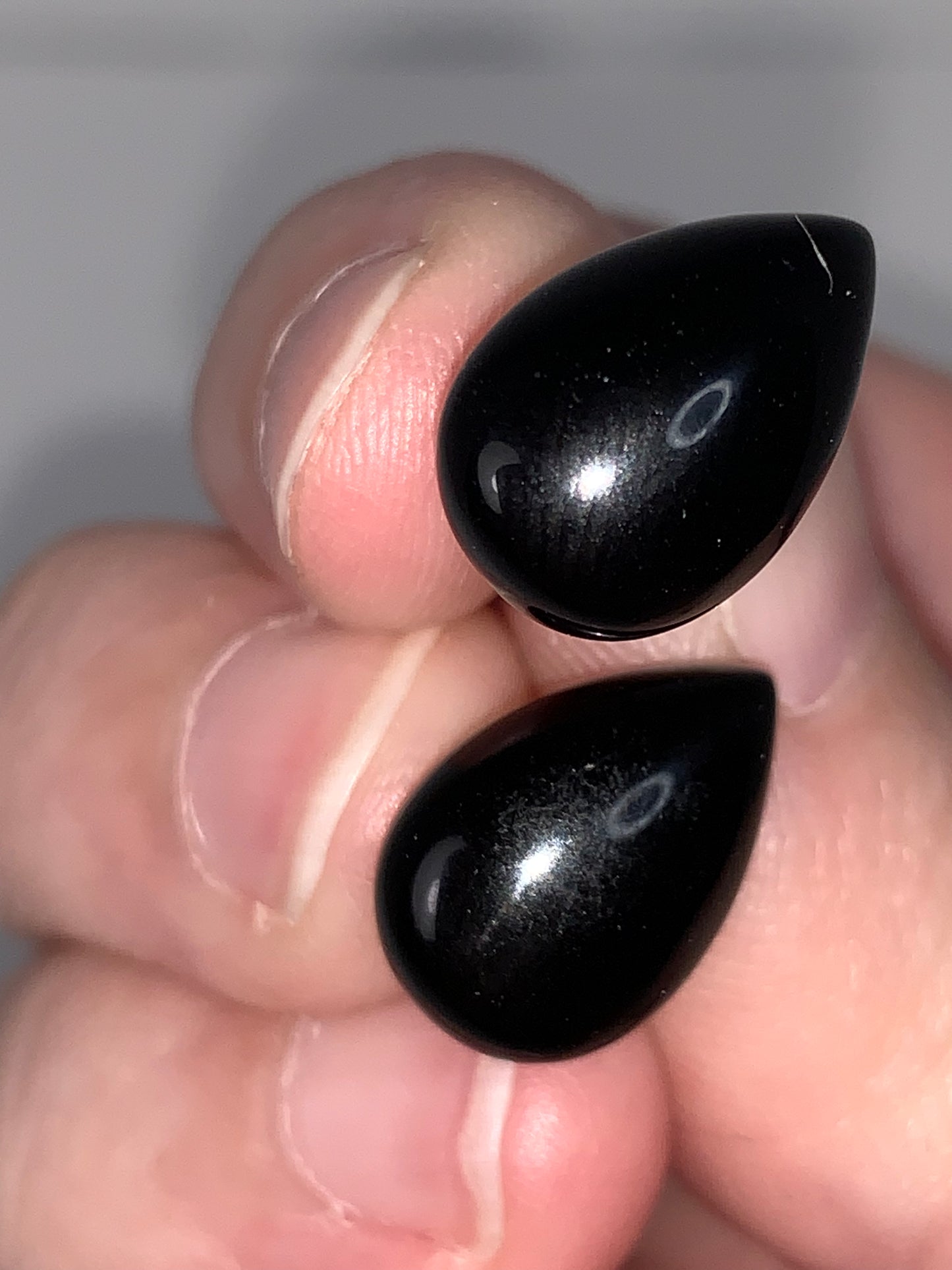 14mm Teardrop 18ktgf Onyx Post Earrings
