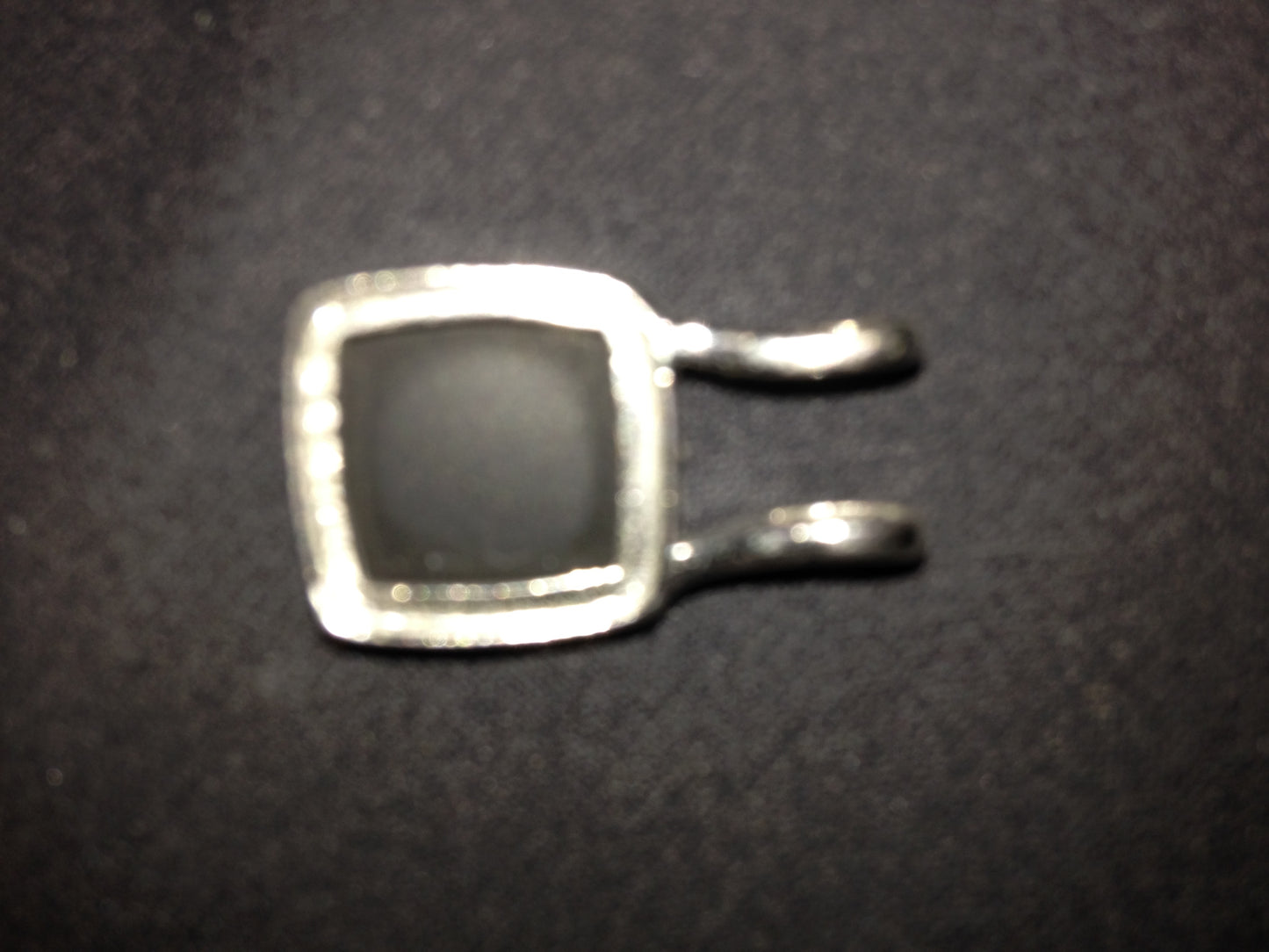 Sterling Silver And Onyx Square Pendant