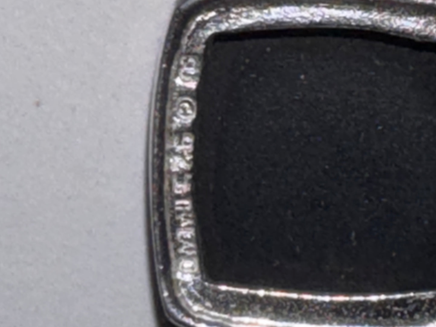Sterling Silver And Onyx Square Pendant
