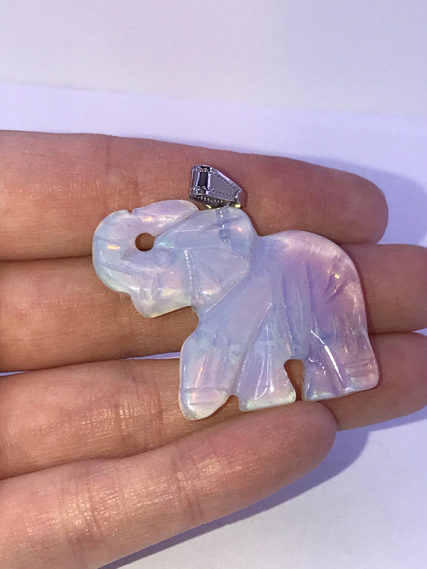 Opalite Elephant Pendant