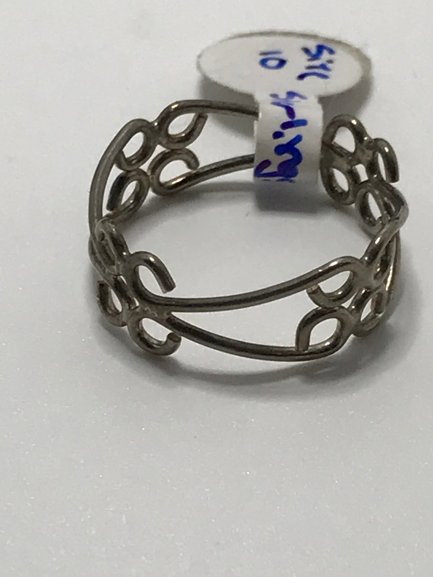 Sterling Silver Wire Ring, Size 10