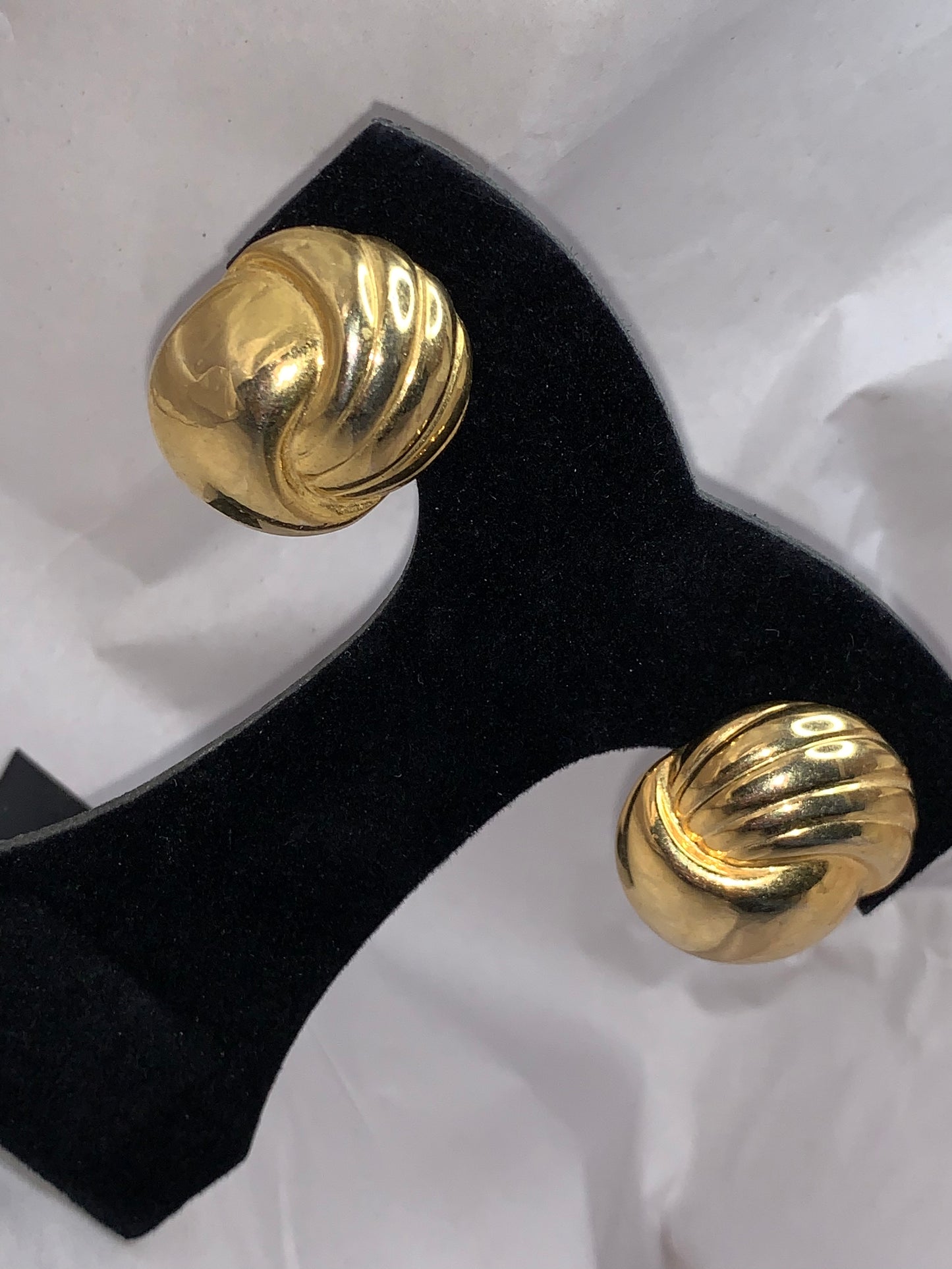 Oval Gold Tone Costume Post Earrings