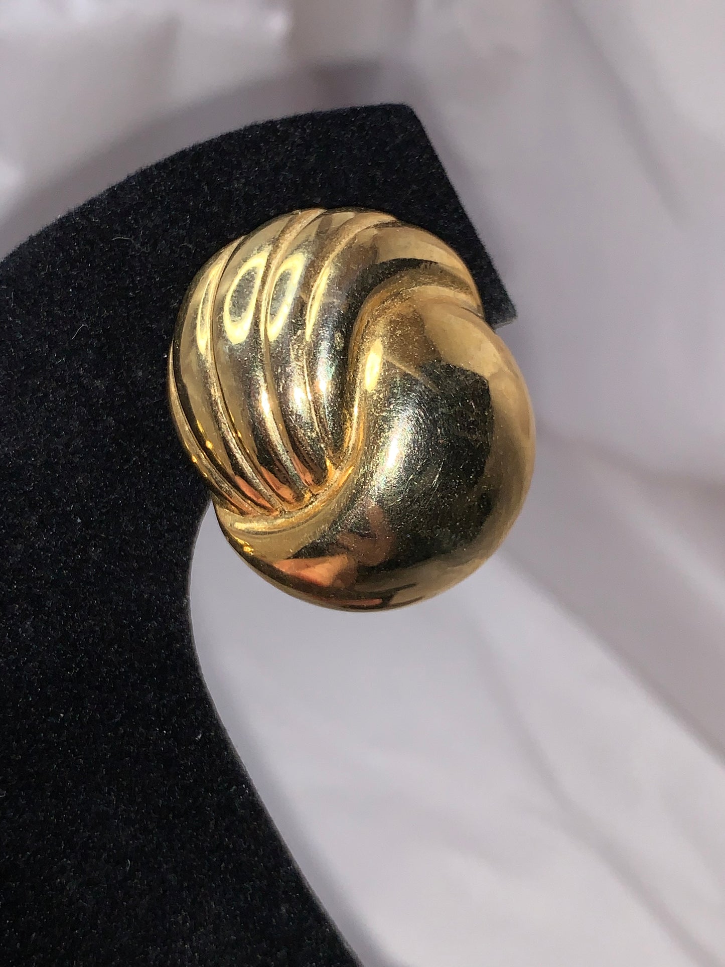 Oval Gold Tone Costume Post Earrings