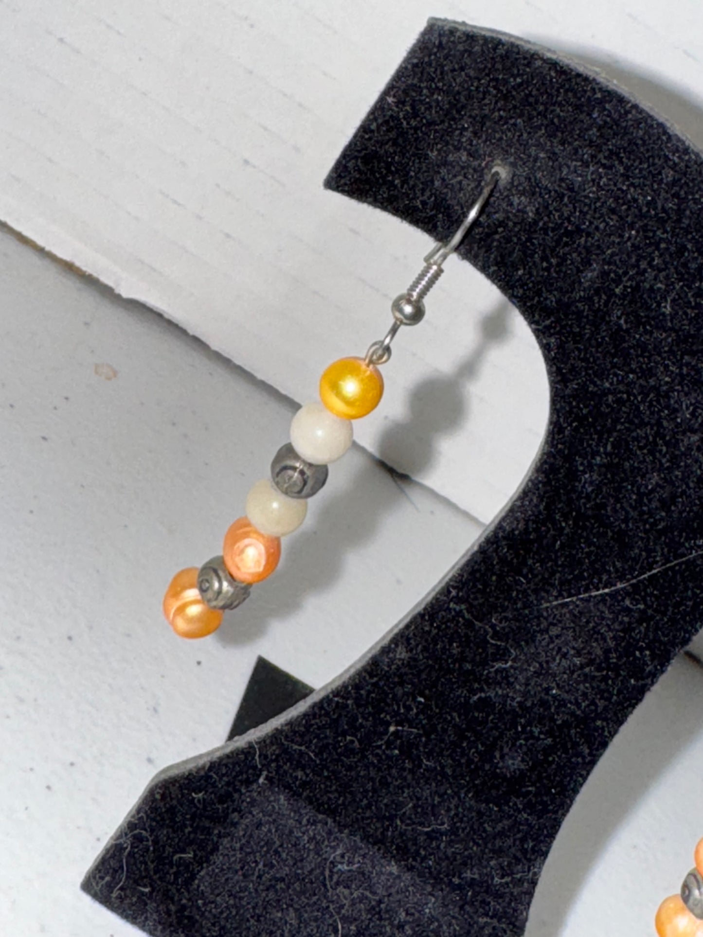 Pearl and Jade dangle Earrings