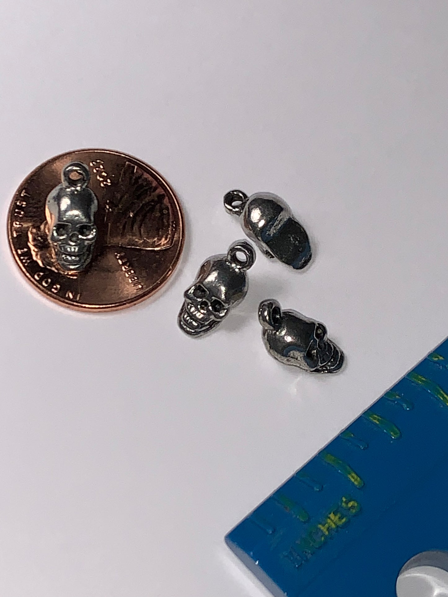 Cute Pewter little Skull Charms