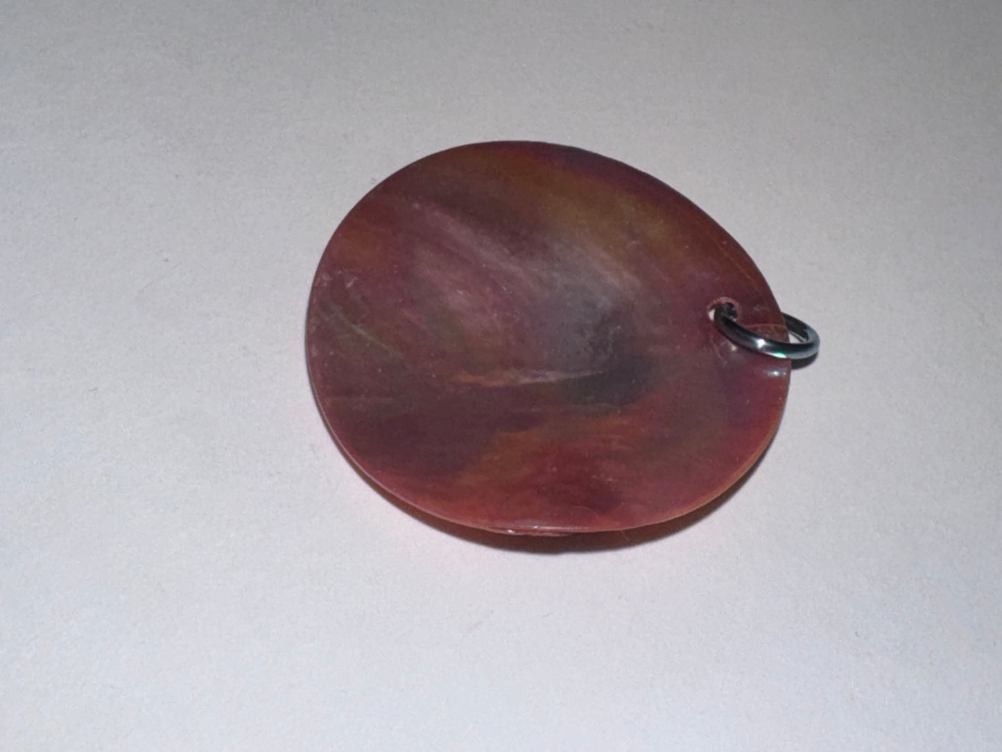 Pink and Green Black Lip Shell Pendant
