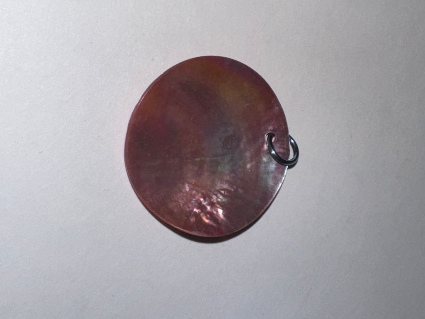 Pink and Green Black Lip Shell Pendant