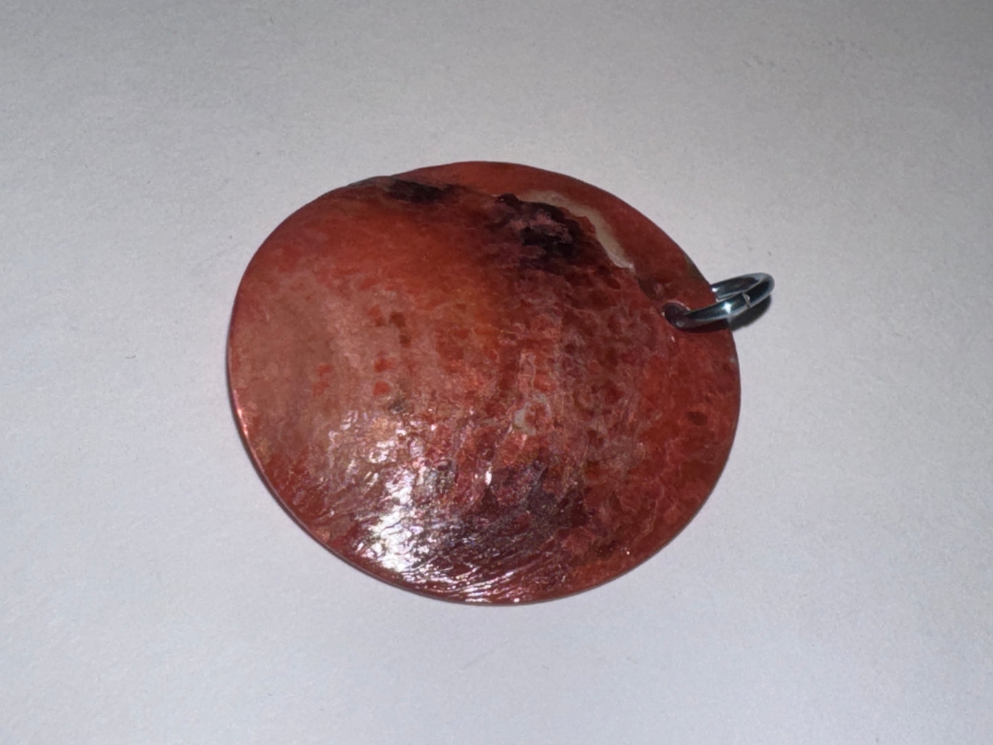 Pink and Green Black Lip Shell Pendant