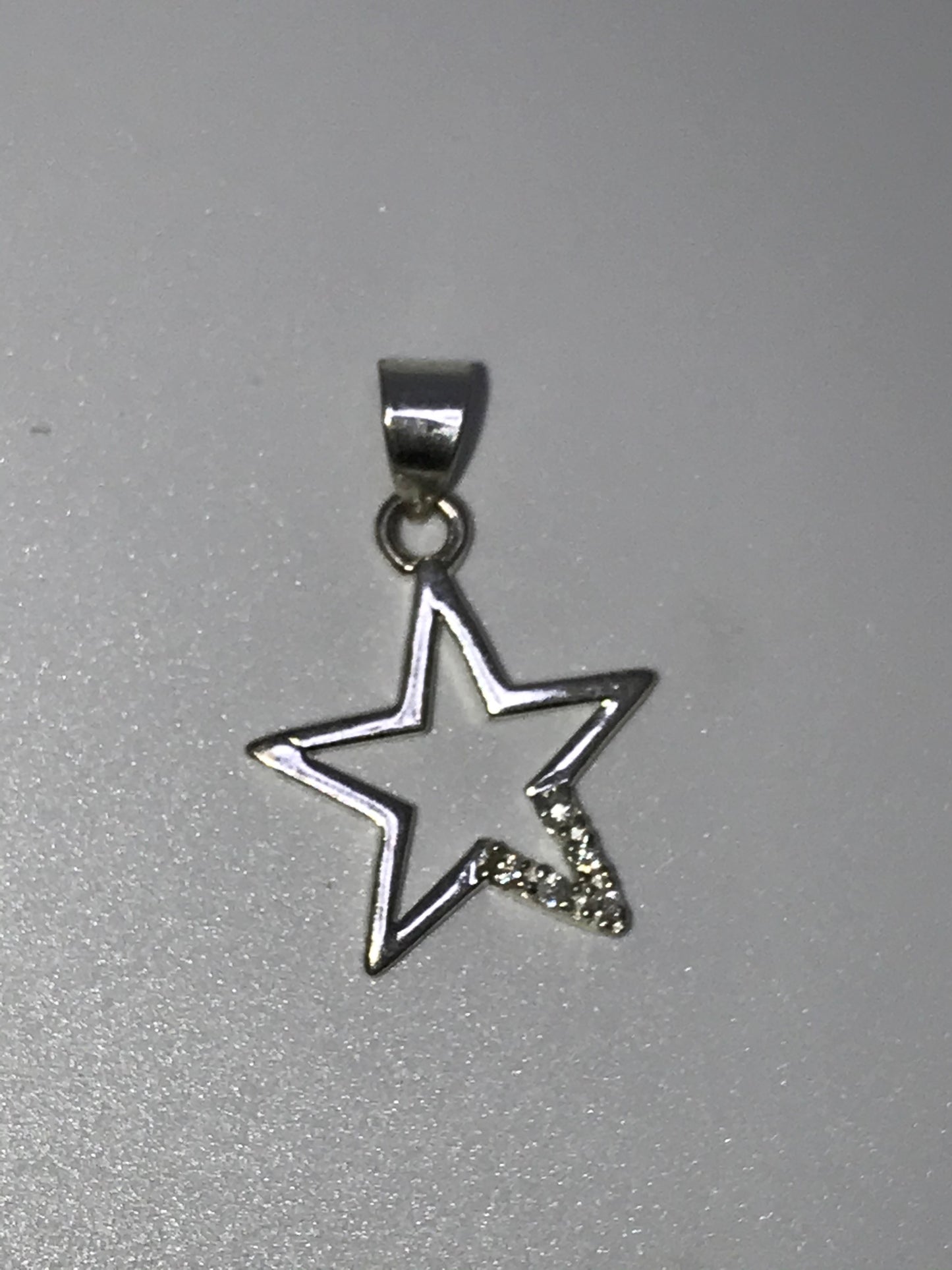 Silver Star And Cz Pendant