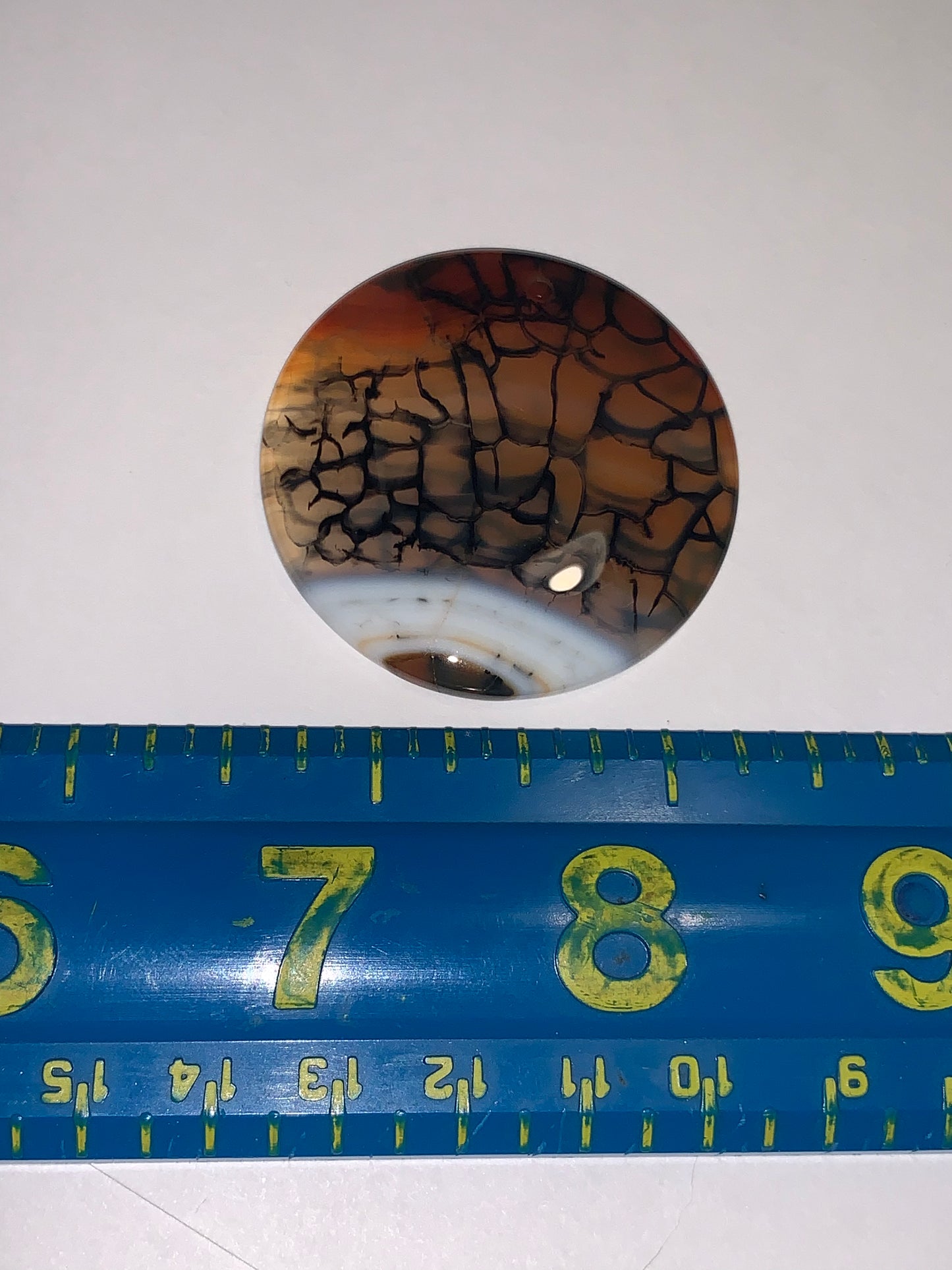 Round Dragon Veins Agate Focal Pendant