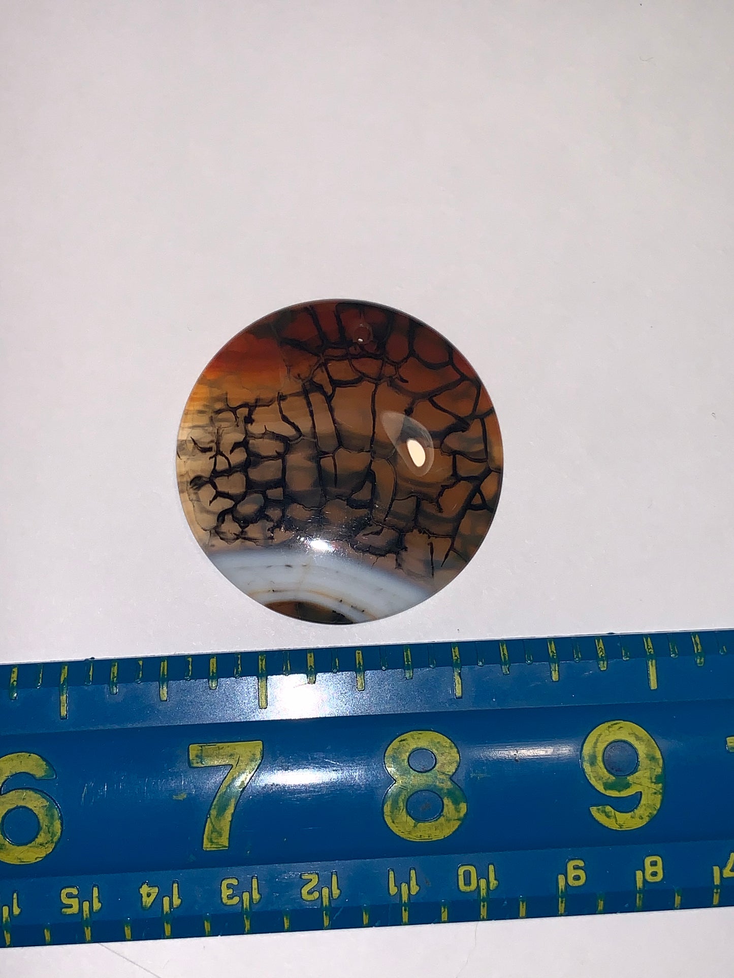 Round Dragon Veins Agate Focal Pendant