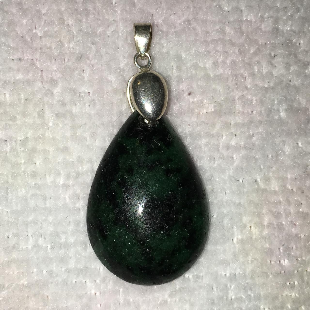 Ruby Zoisite Teardrop Pendant