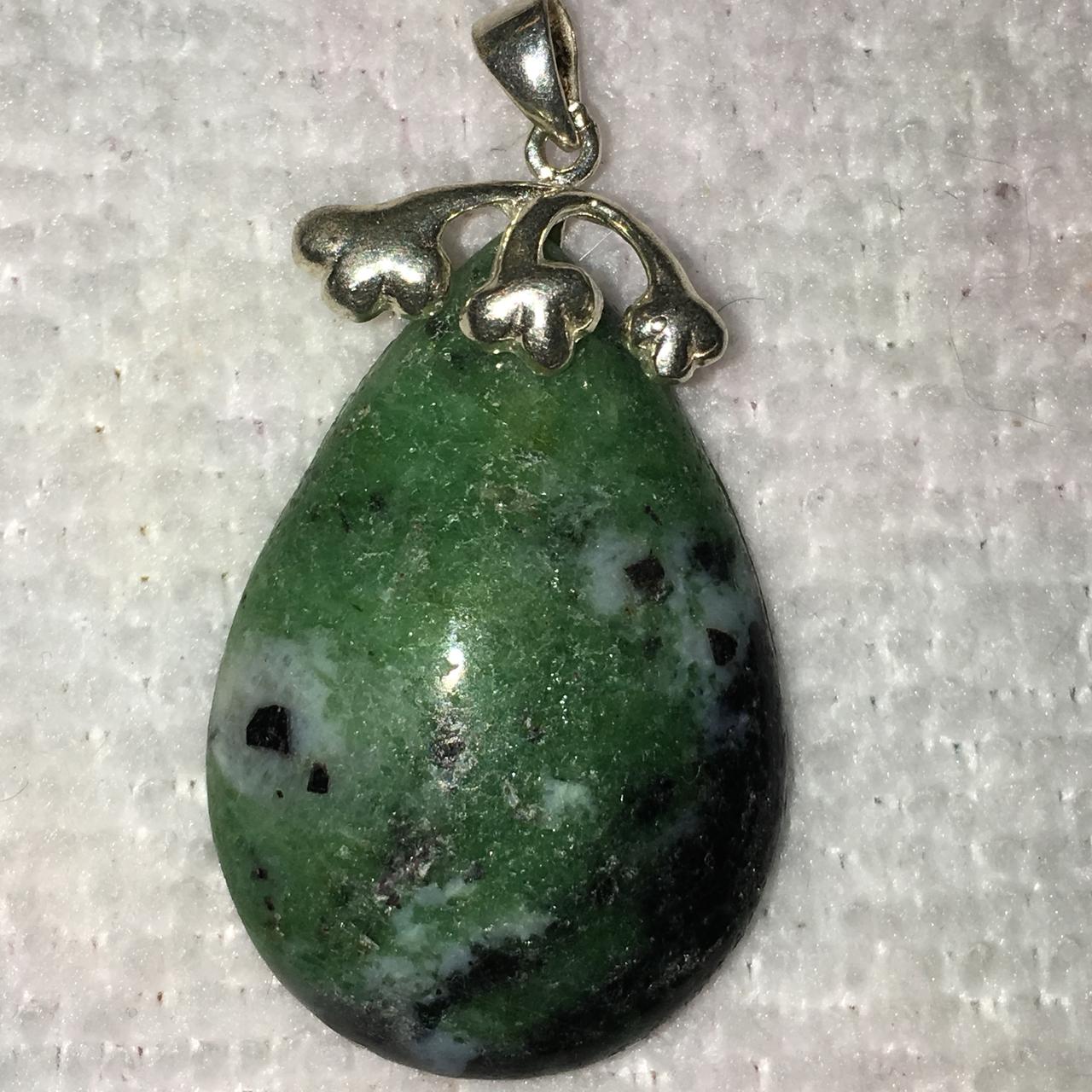 Teardrop Ruby Zoisite Pendant