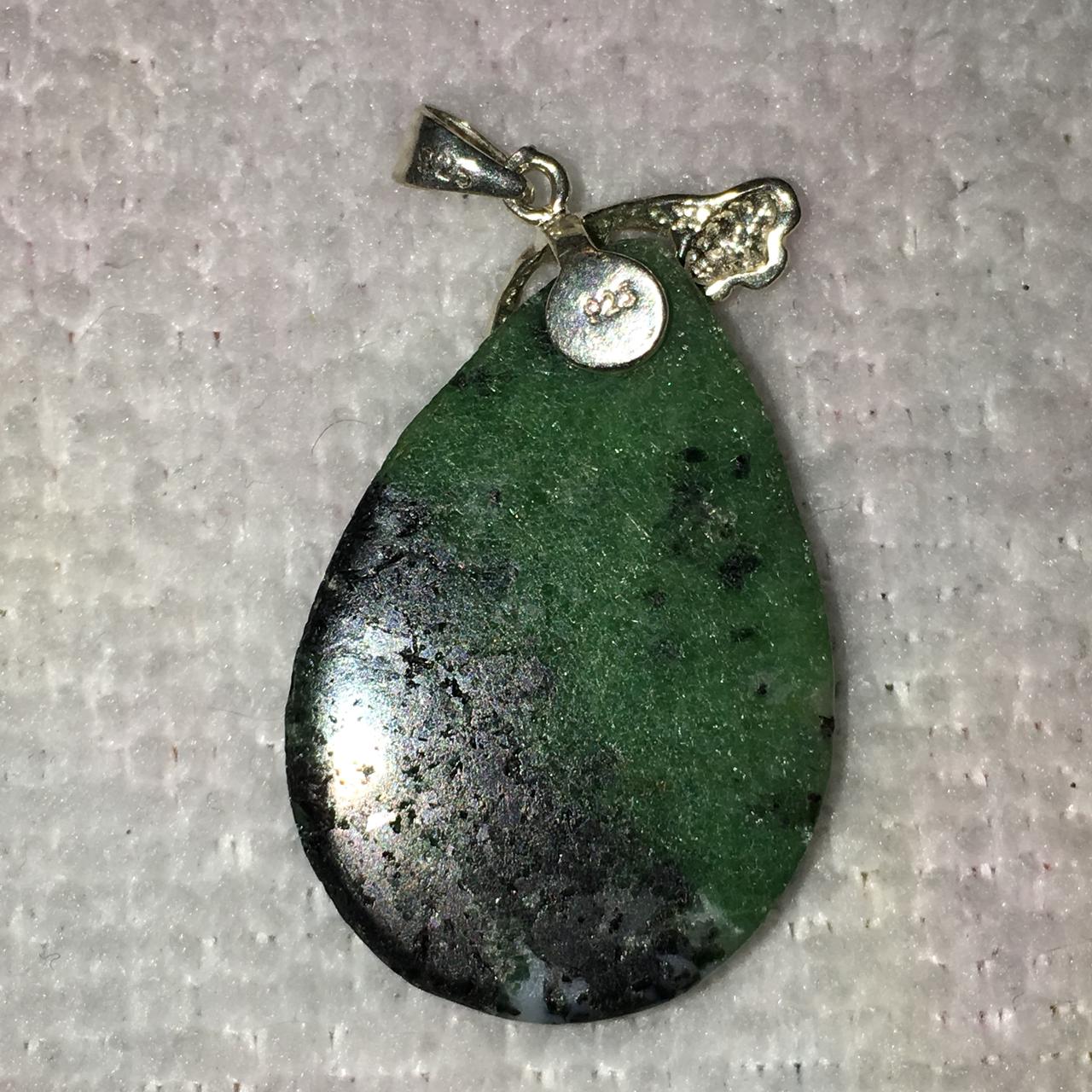 Teardrop Ruby Zoisite Pendant